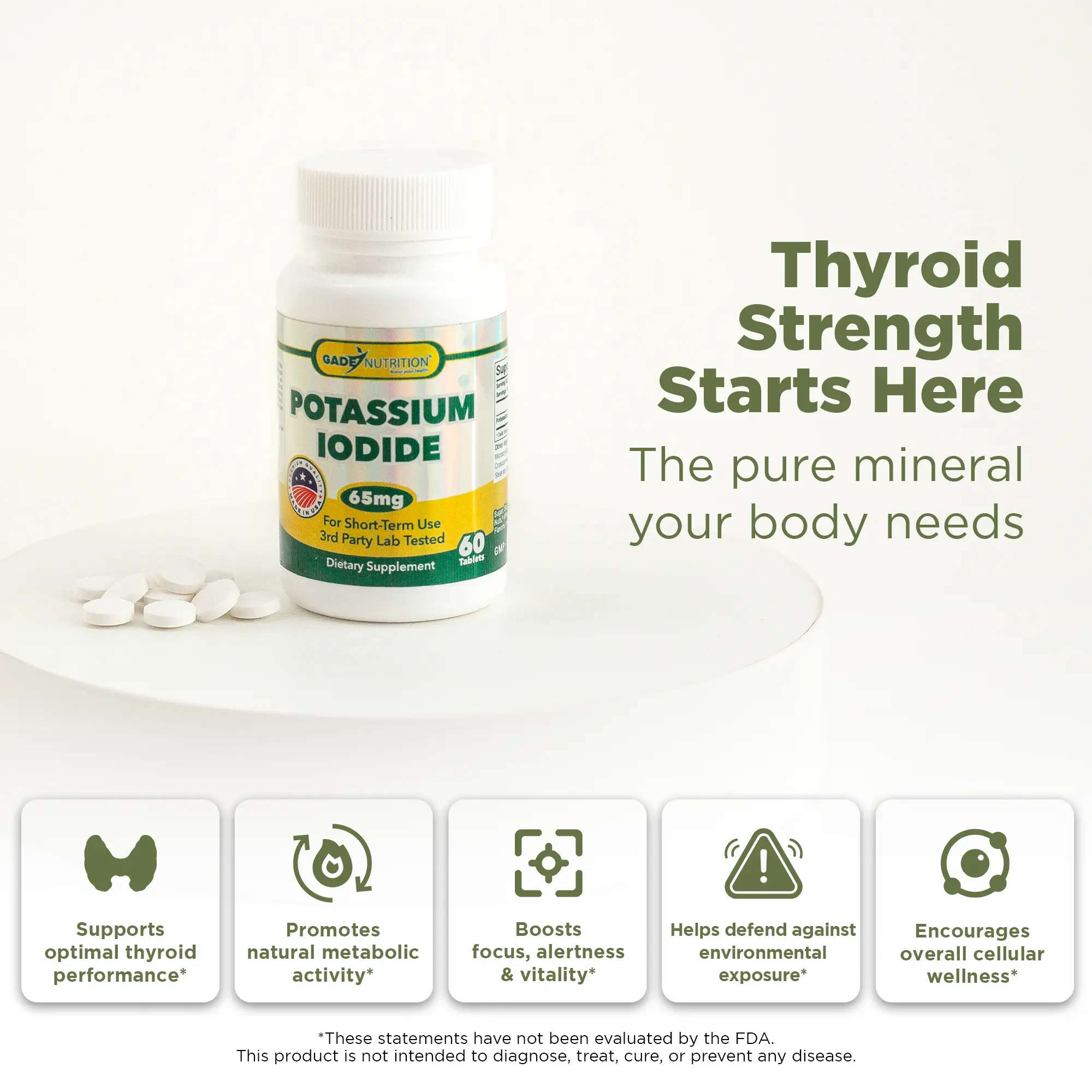 Potassium Iodide - Exp March 2029 GADE NUTRITION