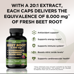 Beet Root Capsules Extra Strength 8000 mg