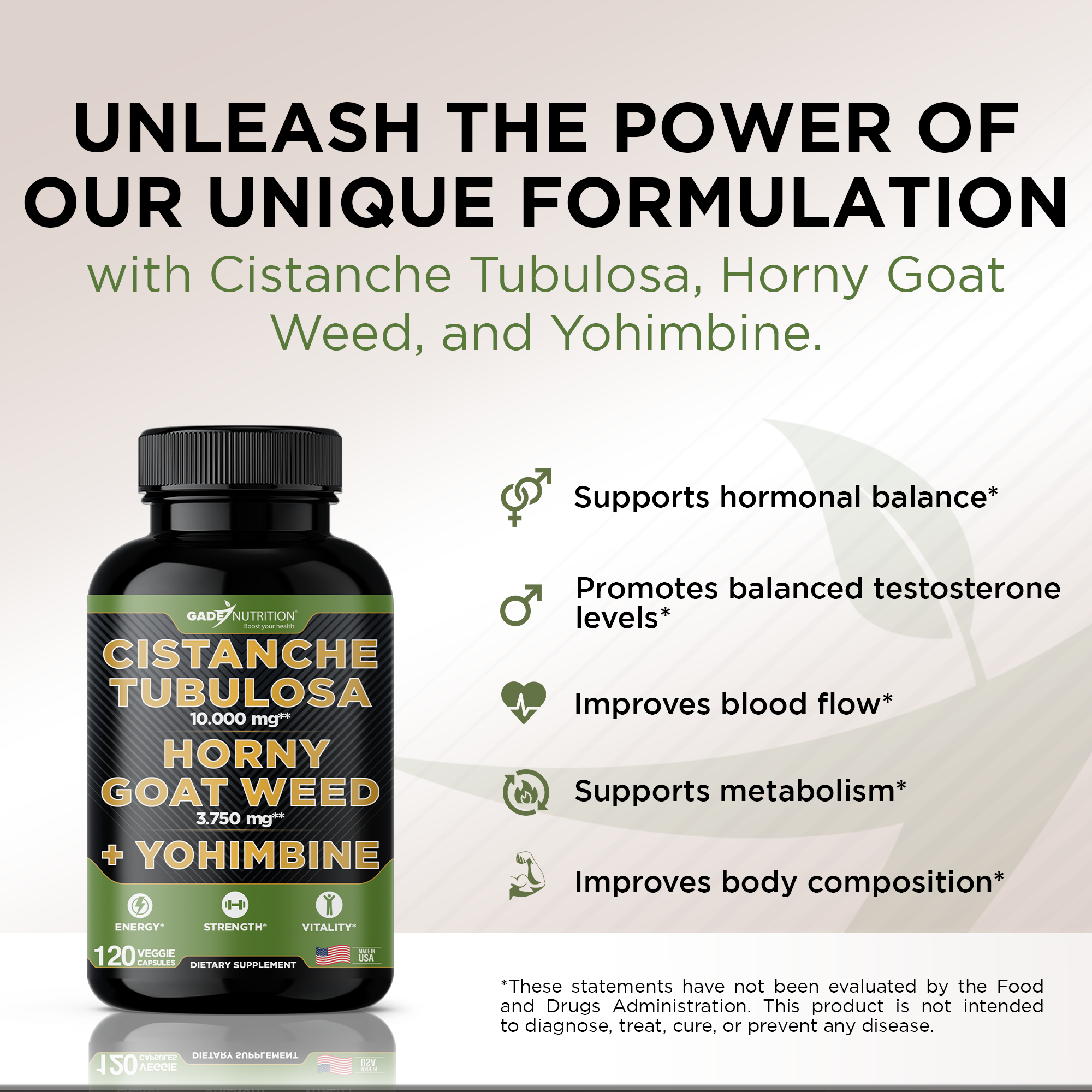 Cistanche Tubulosa with Horny Goat Weed and Yohimbine