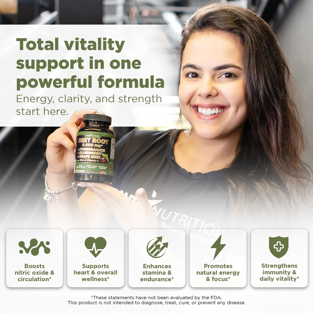 Beet Root Blend 8,000 mg with Elderberry, Pomegranate and more GADE NUTRITION
