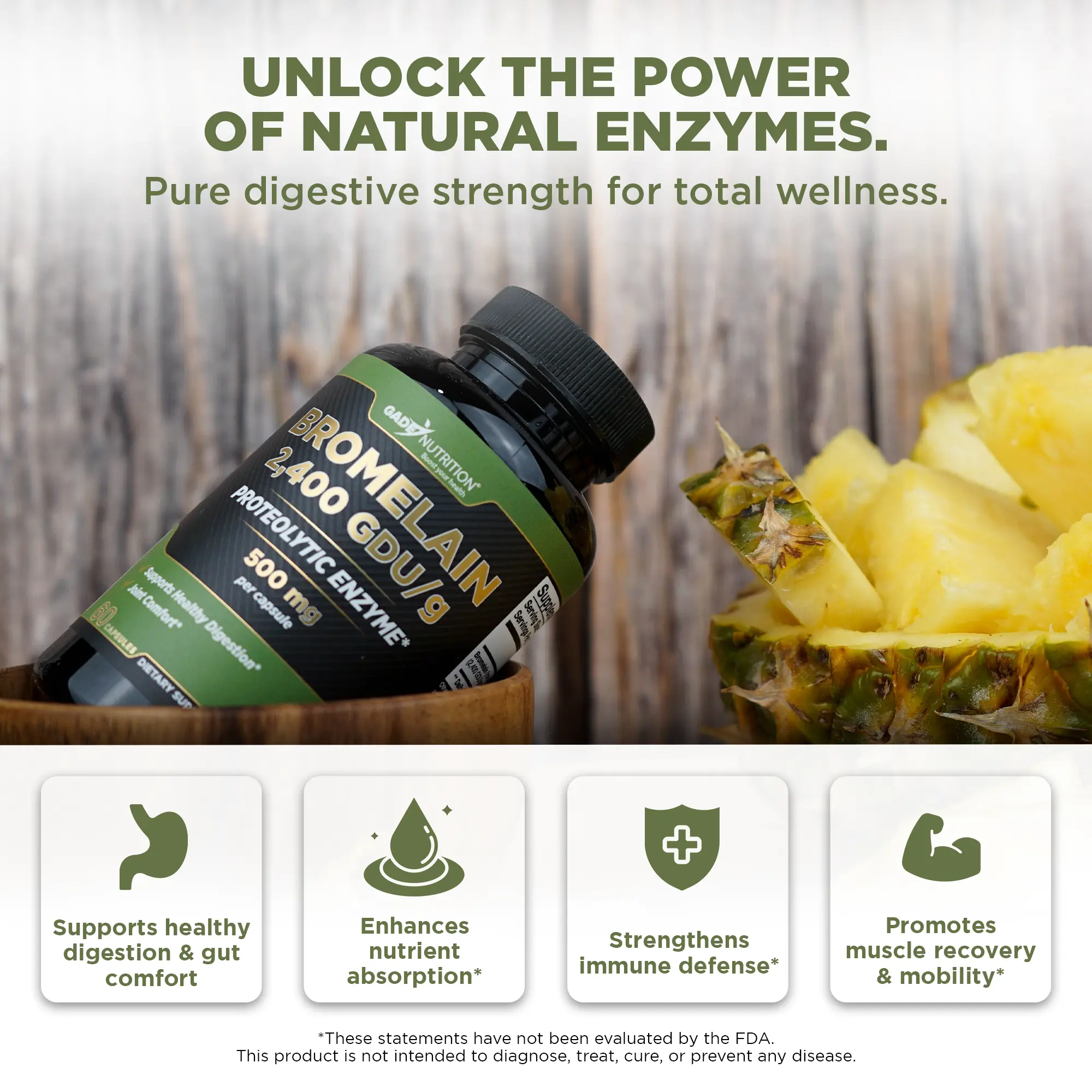 Bromelain 2,400 GDU/g Gade Nutrition