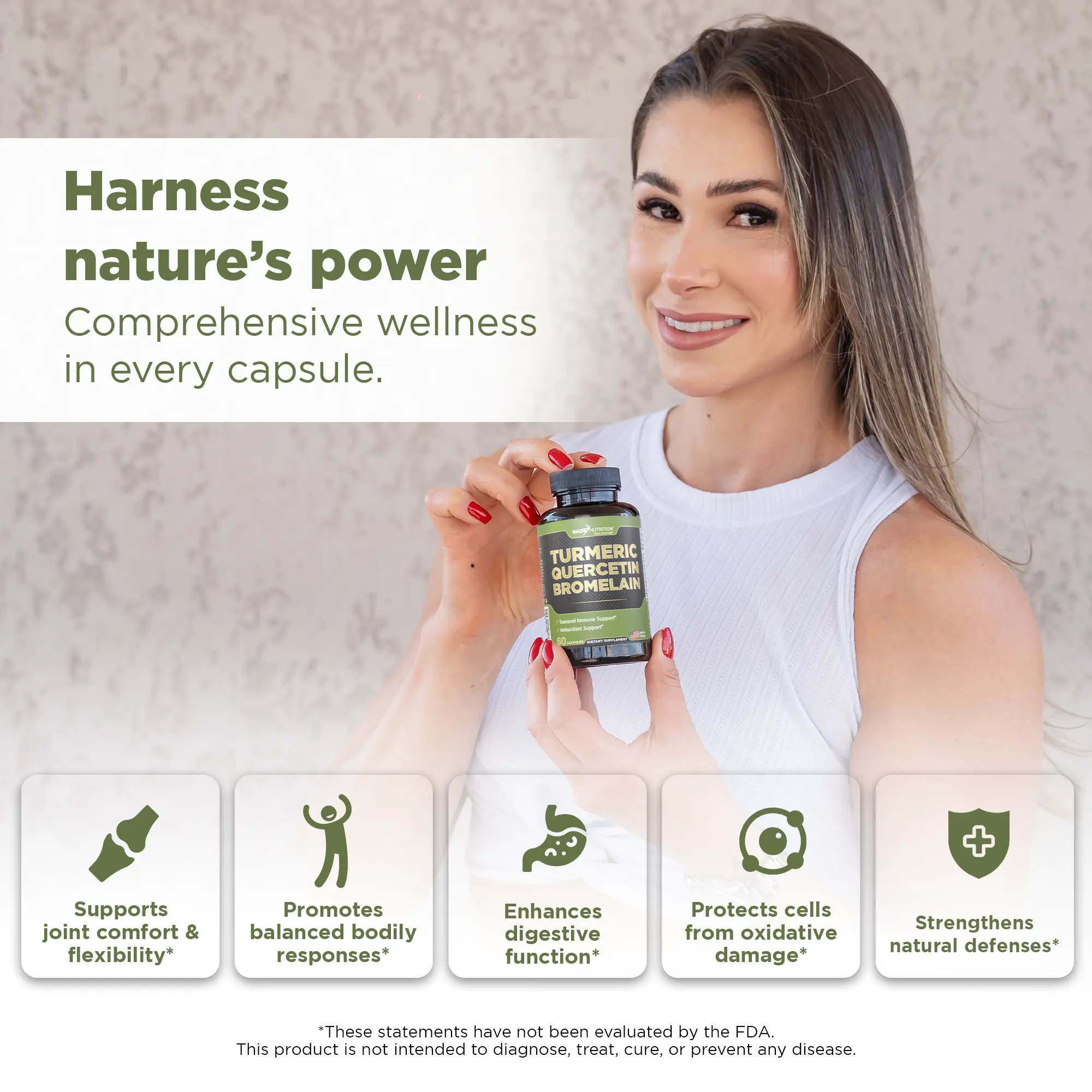 Turmeric with Quercetin & Bromelain Gade Nutrition