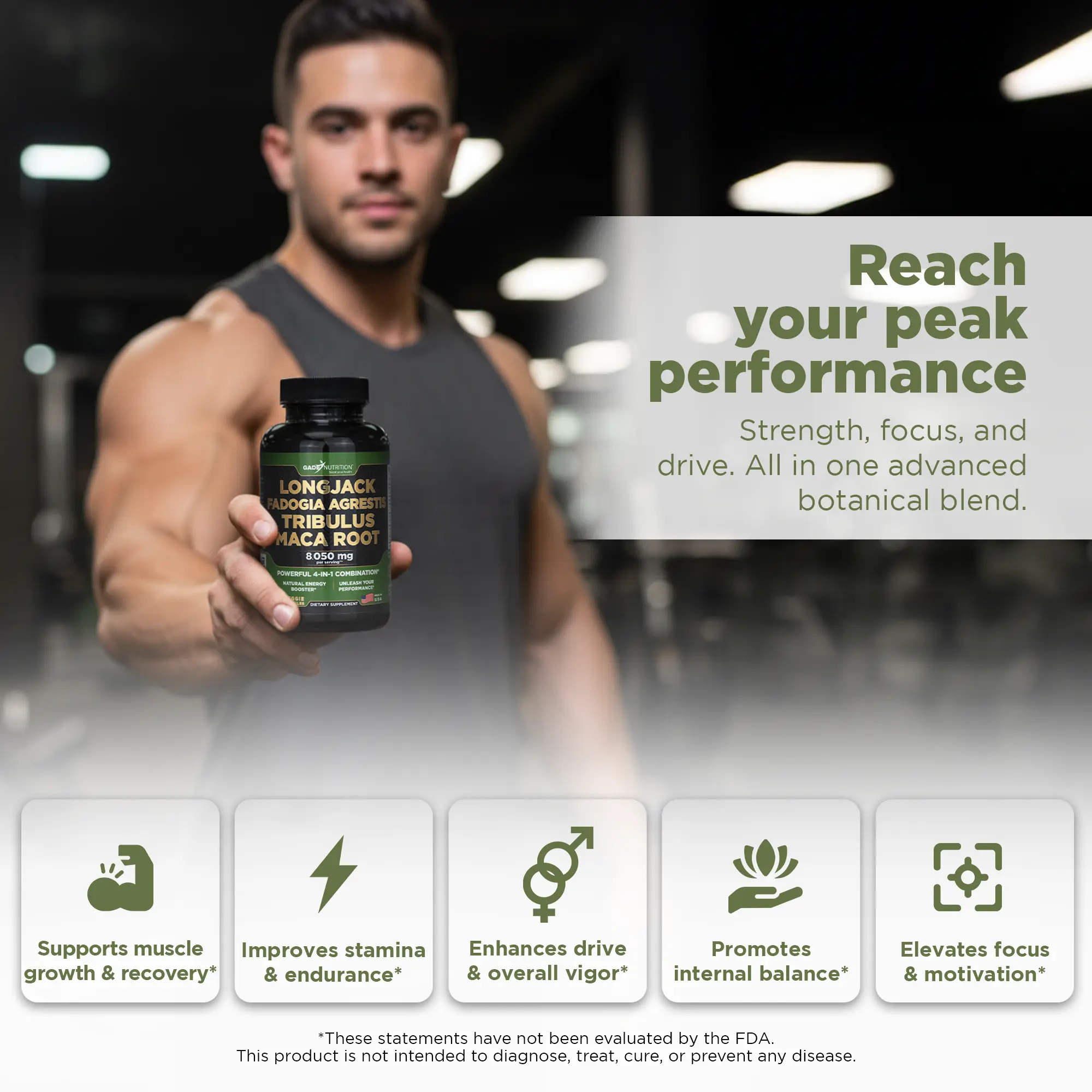 Longjack, Fadogia Agrestis, Tribulus and Maca Root GADE NUTRITION