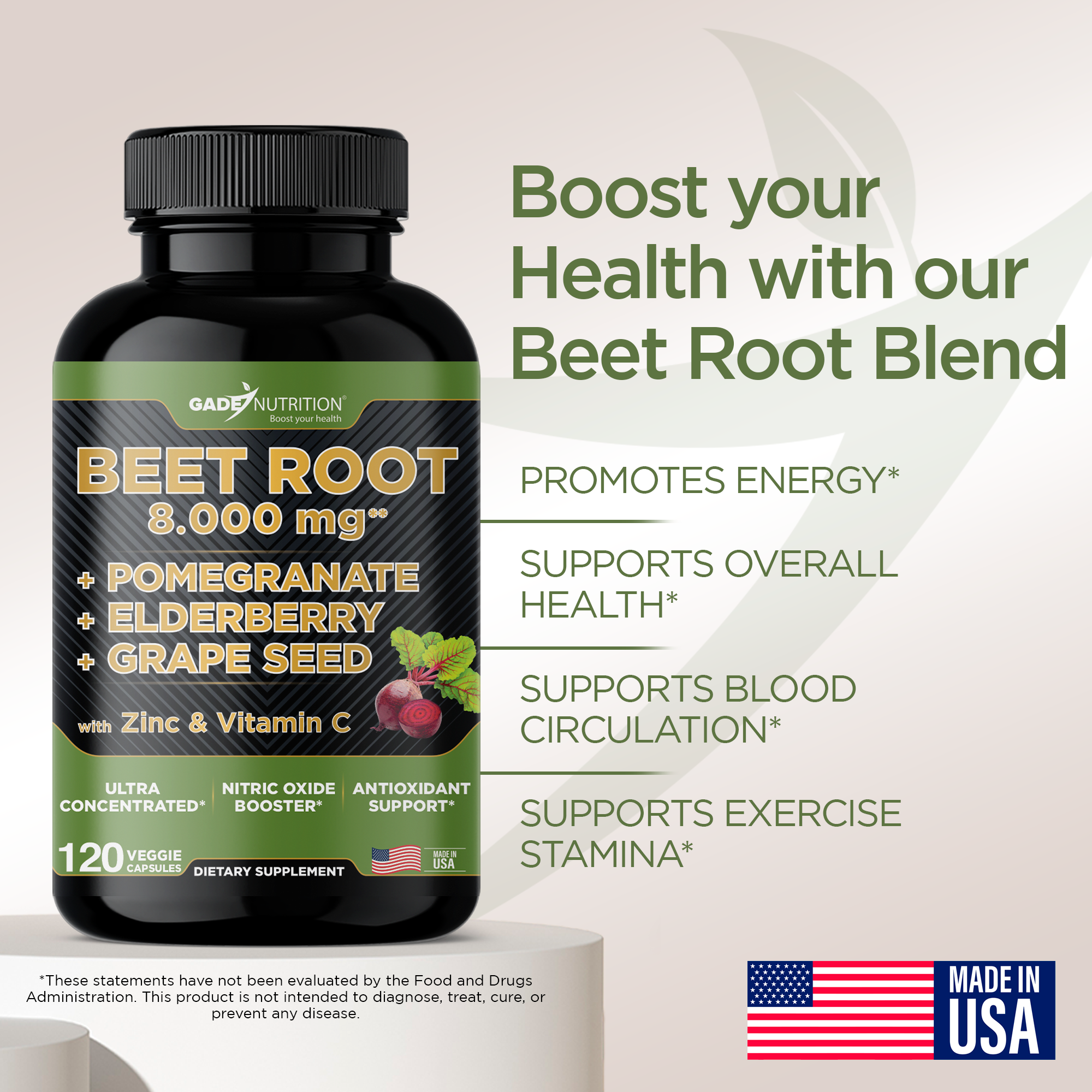 Beet Root Capsules Extra Strength 8000 mg