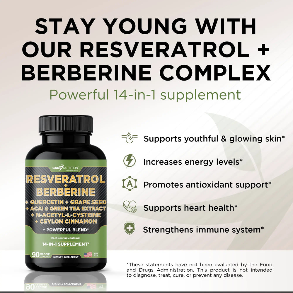 Resveratrol + Berberine 14-in-1 - Gade Nutrition