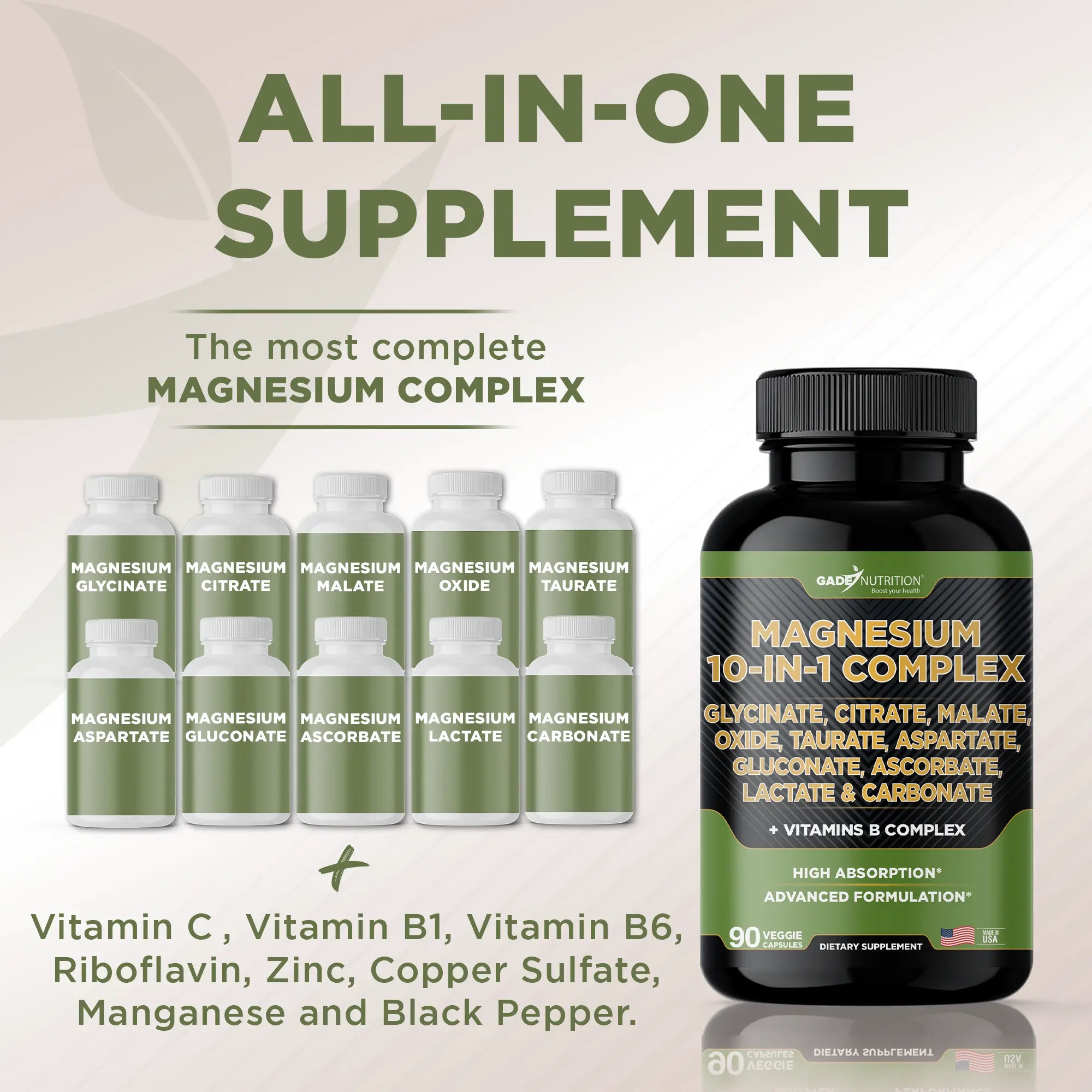 Magnesium 10-in-1 Complex - Gade Nutrition