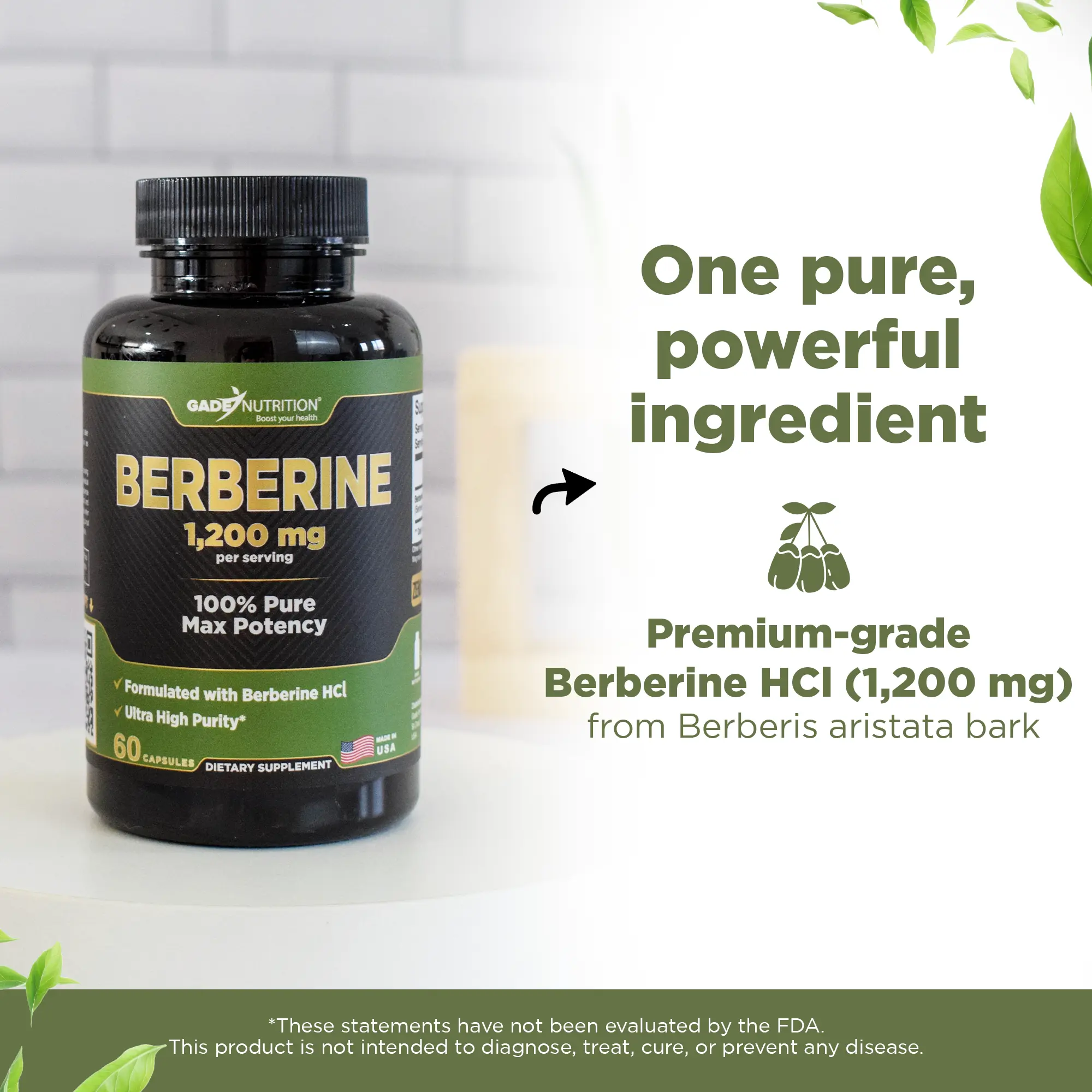 Berberine 1,200 mg Gade Nutrition