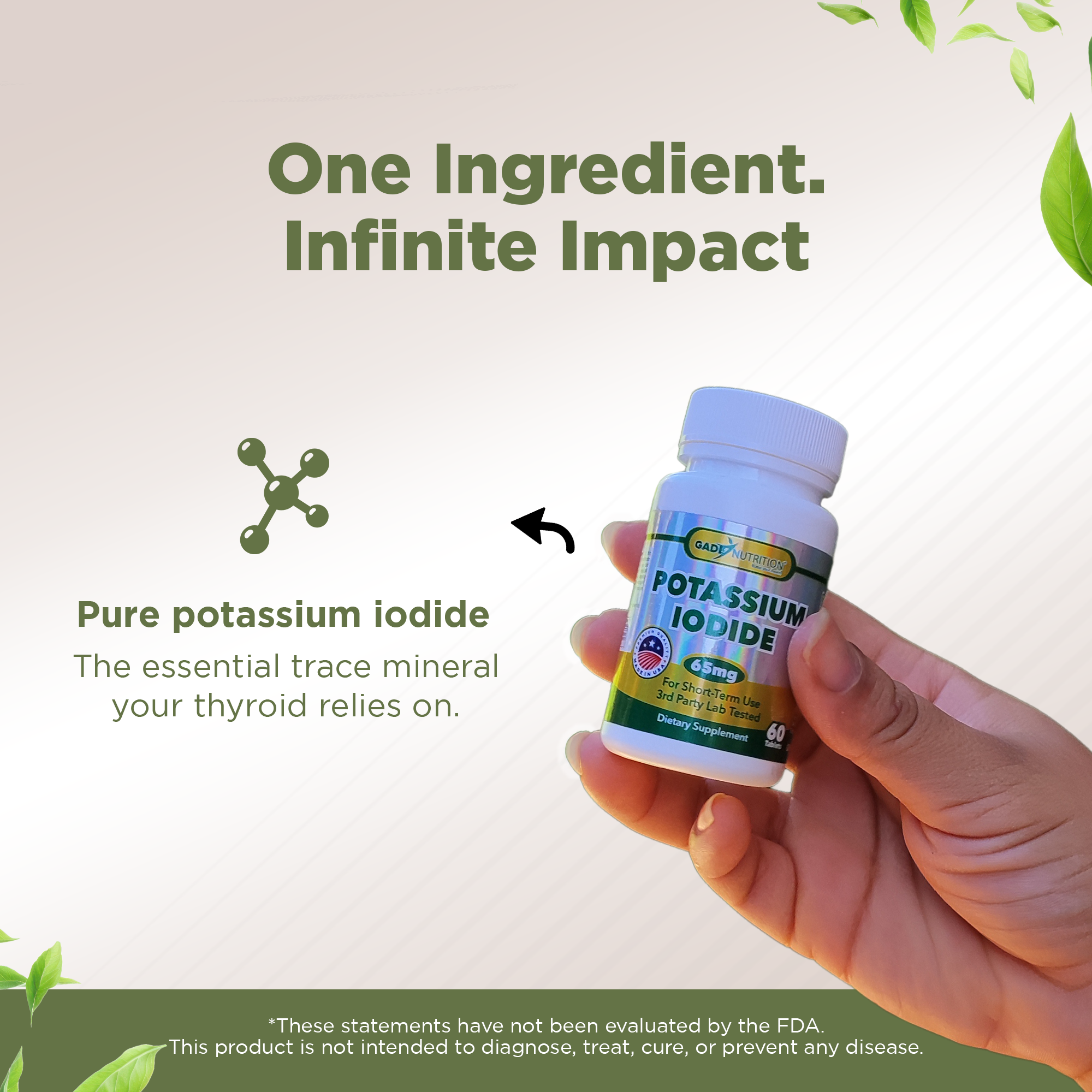 Potassium Iodide - Exp March 2029 GADE NUTRITION