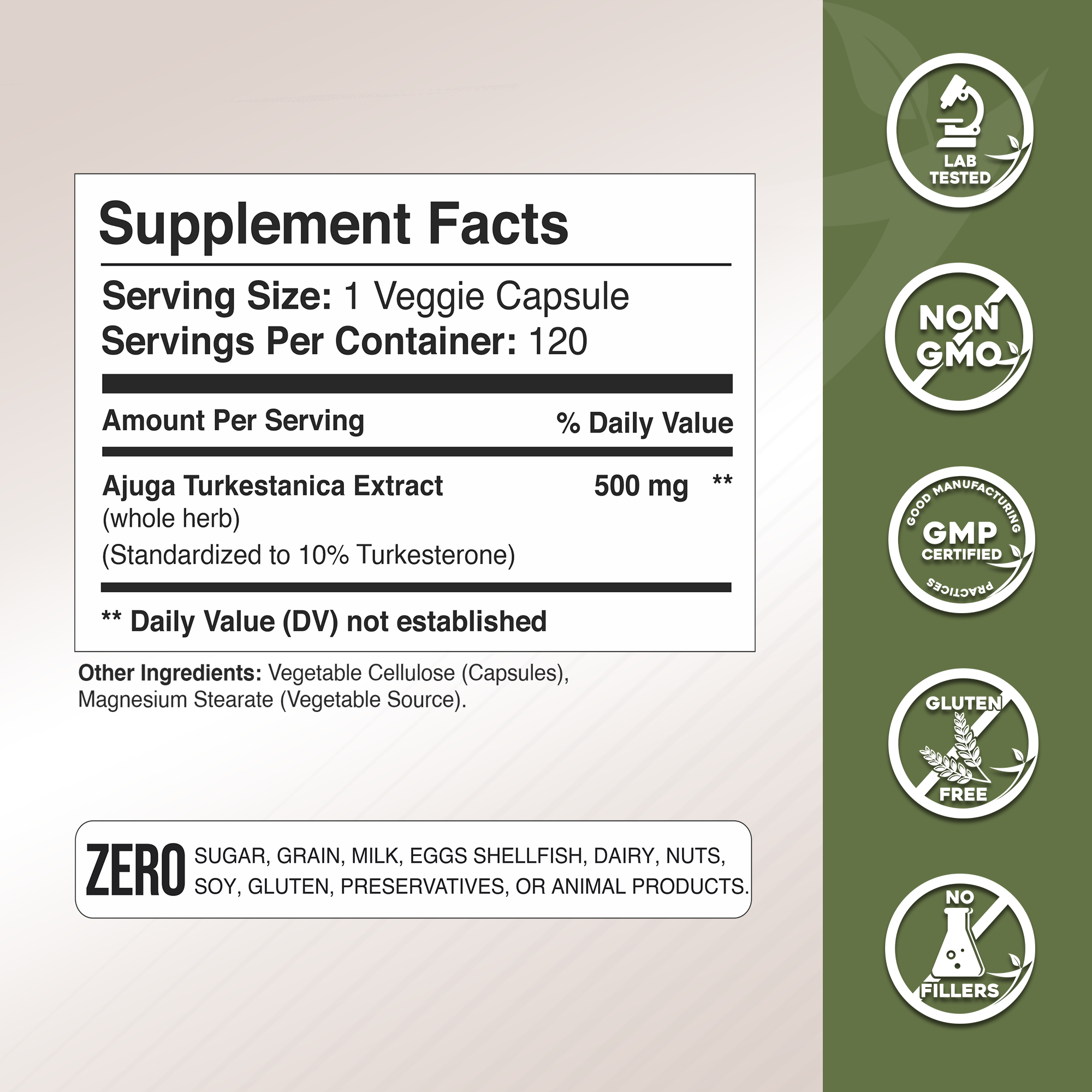 Turkesterone Supplement 500 mg GADE NUTRITION