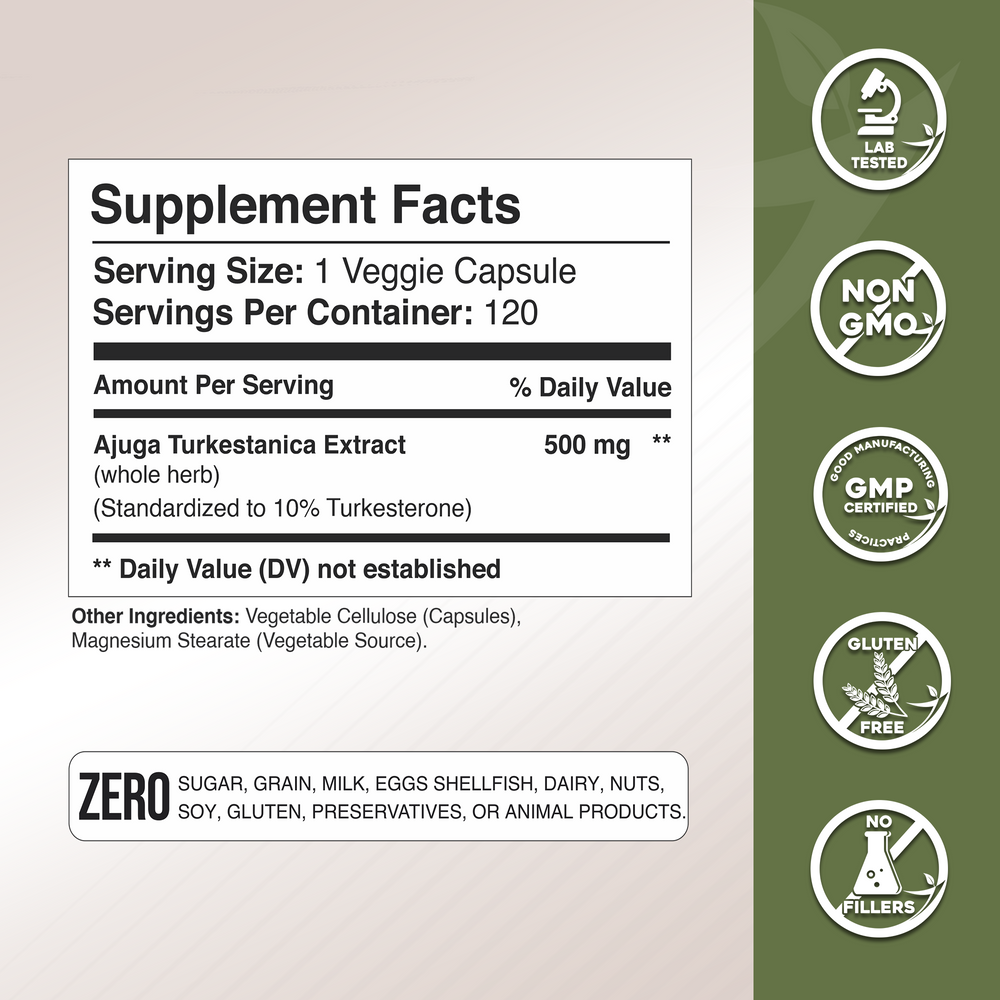 Turkesterone Supplement 500 mg GADE NUTRITION