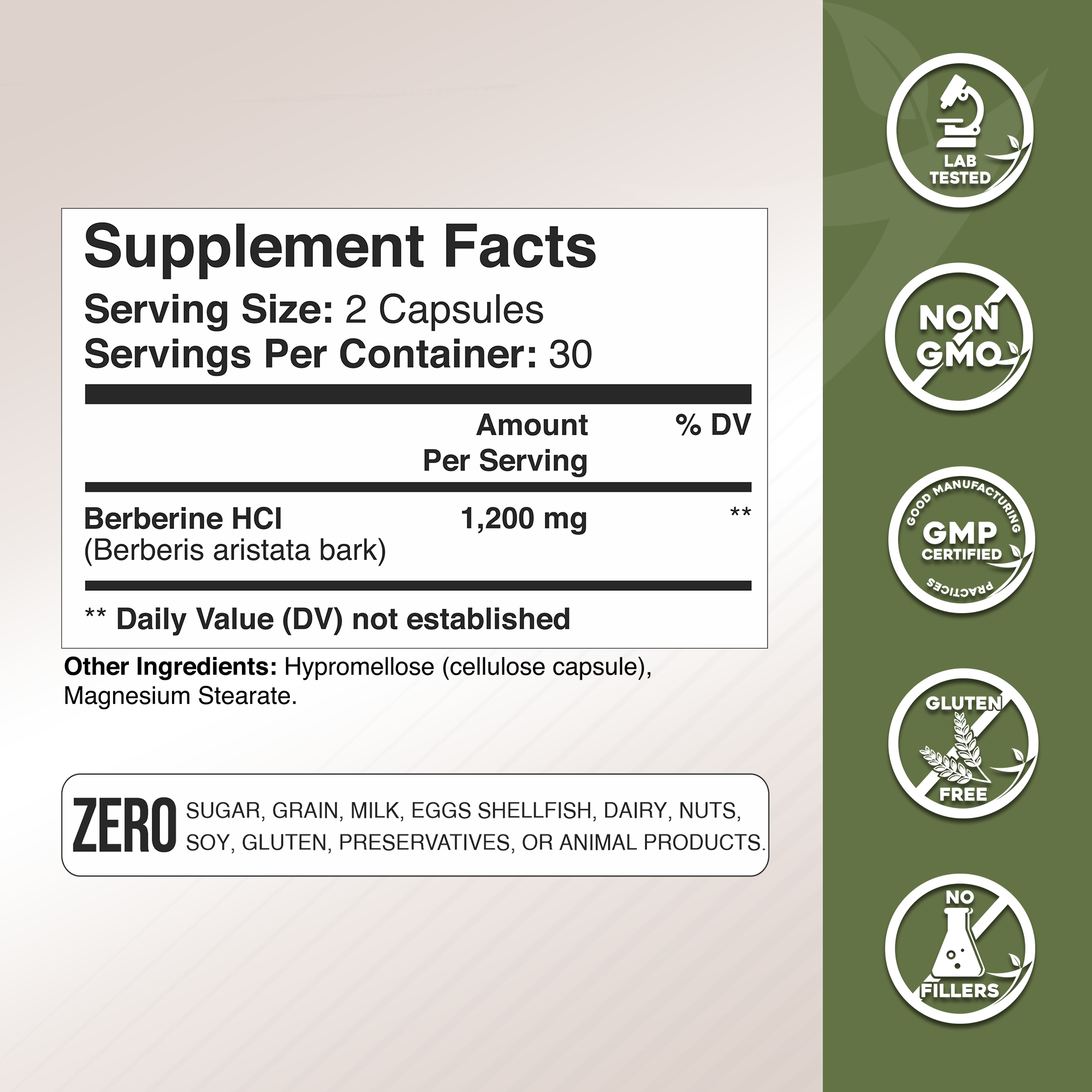 Berberine 1,200 mg Gade Nutrition