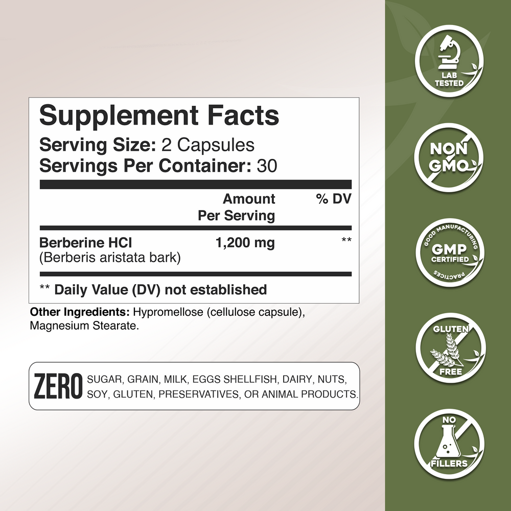 Berberine 1,200 mg Gade Nutrition