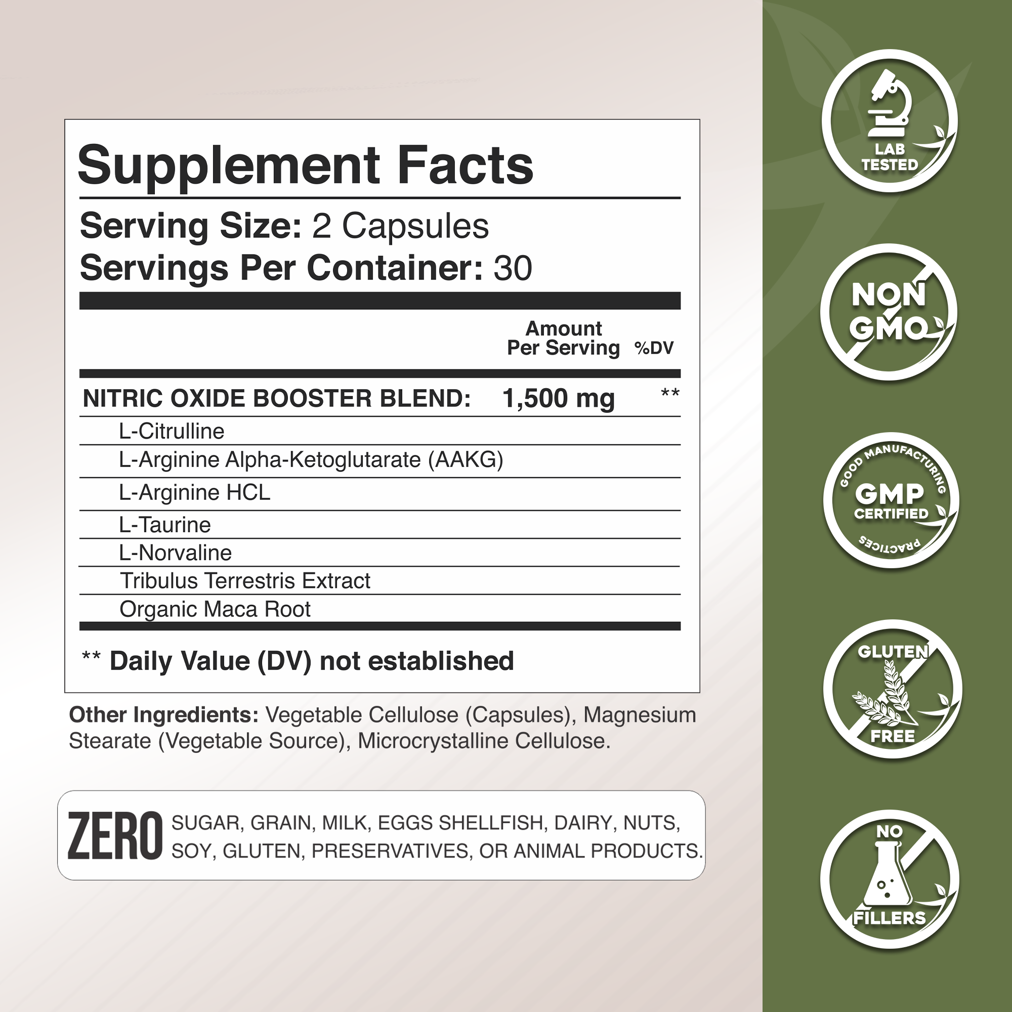 Nitric Oxide Booster with L-Arginine and L-Citrulline and More GADE NUTRITION