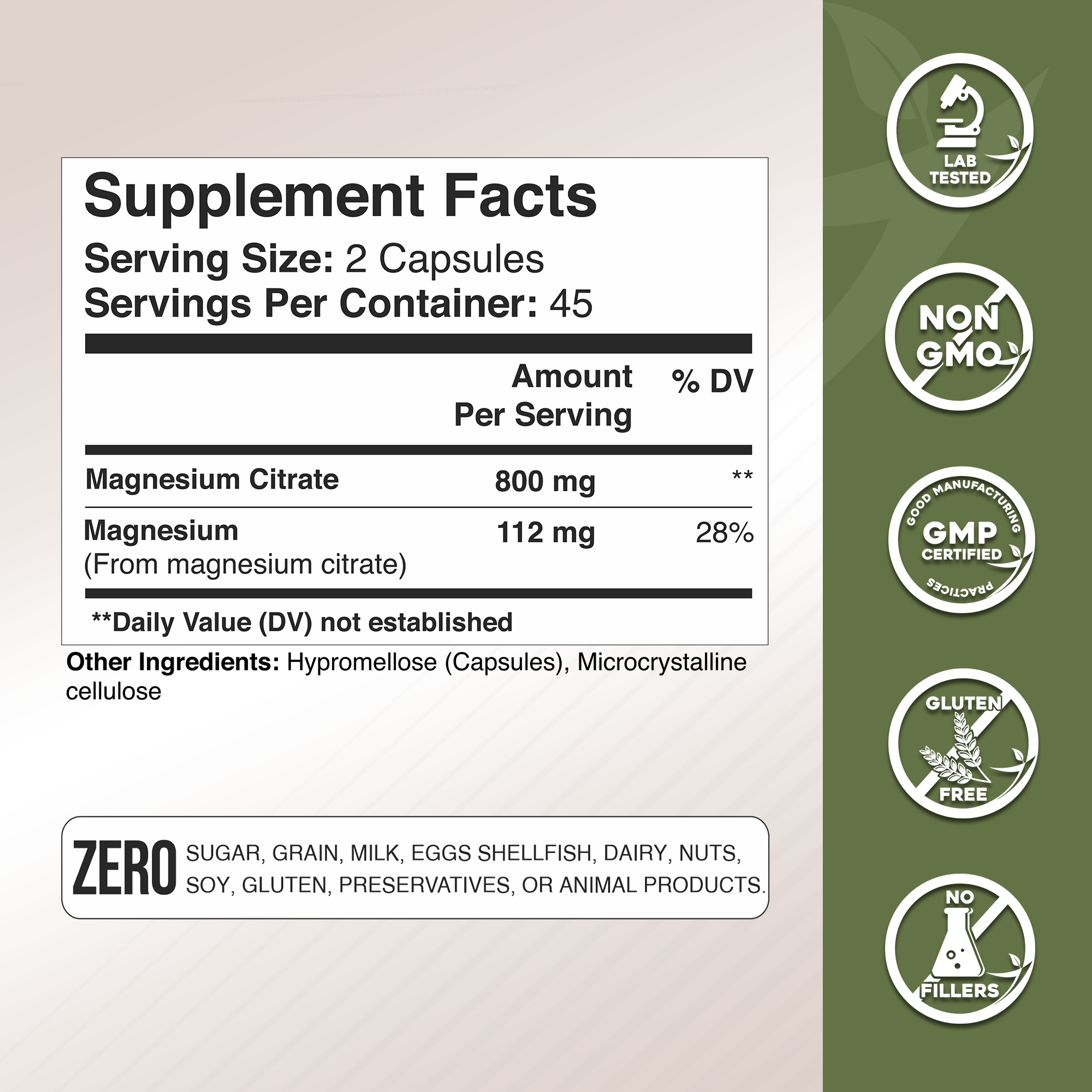 Magnesium Citrate Gade Nutrition