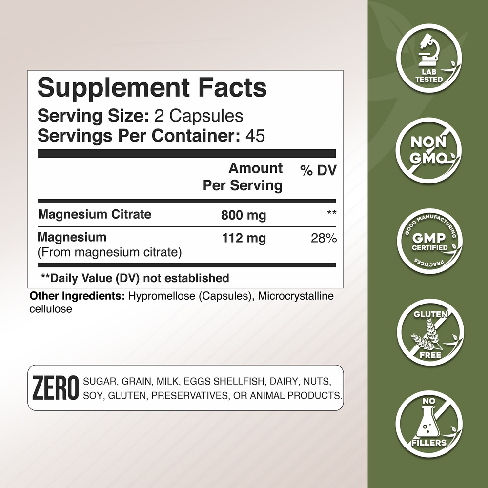 Magnesium Citrate Gade Nutrition