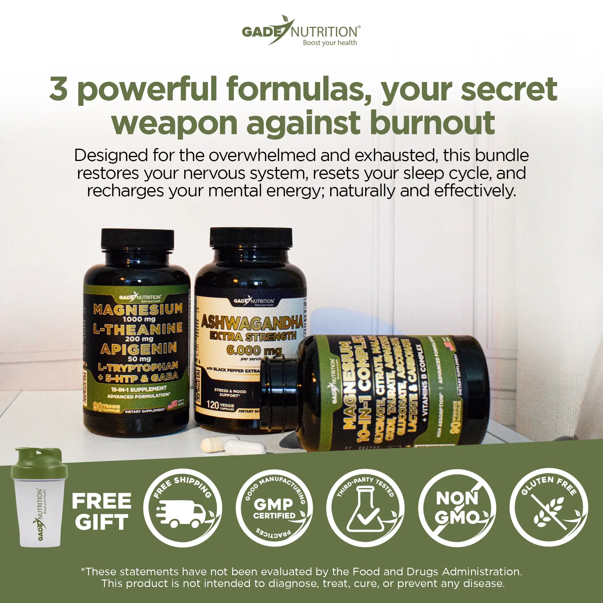 Stress Relief & Sleep Bundle GADE NUTRITION