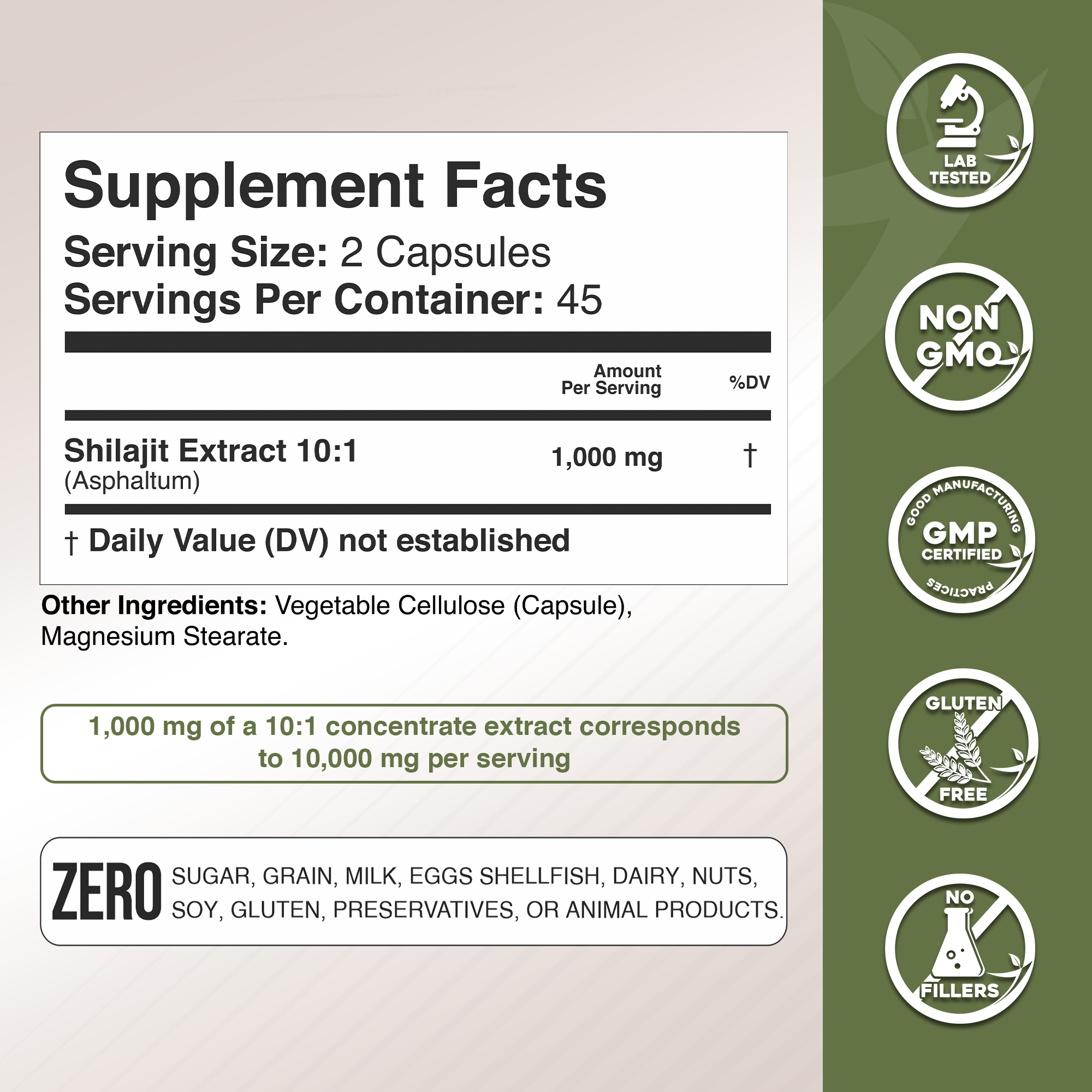 Shilajit 10,000 mg Gade Nutrition