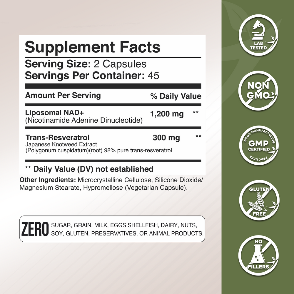 NAD+ and Resveratrol GADE NUTRITION