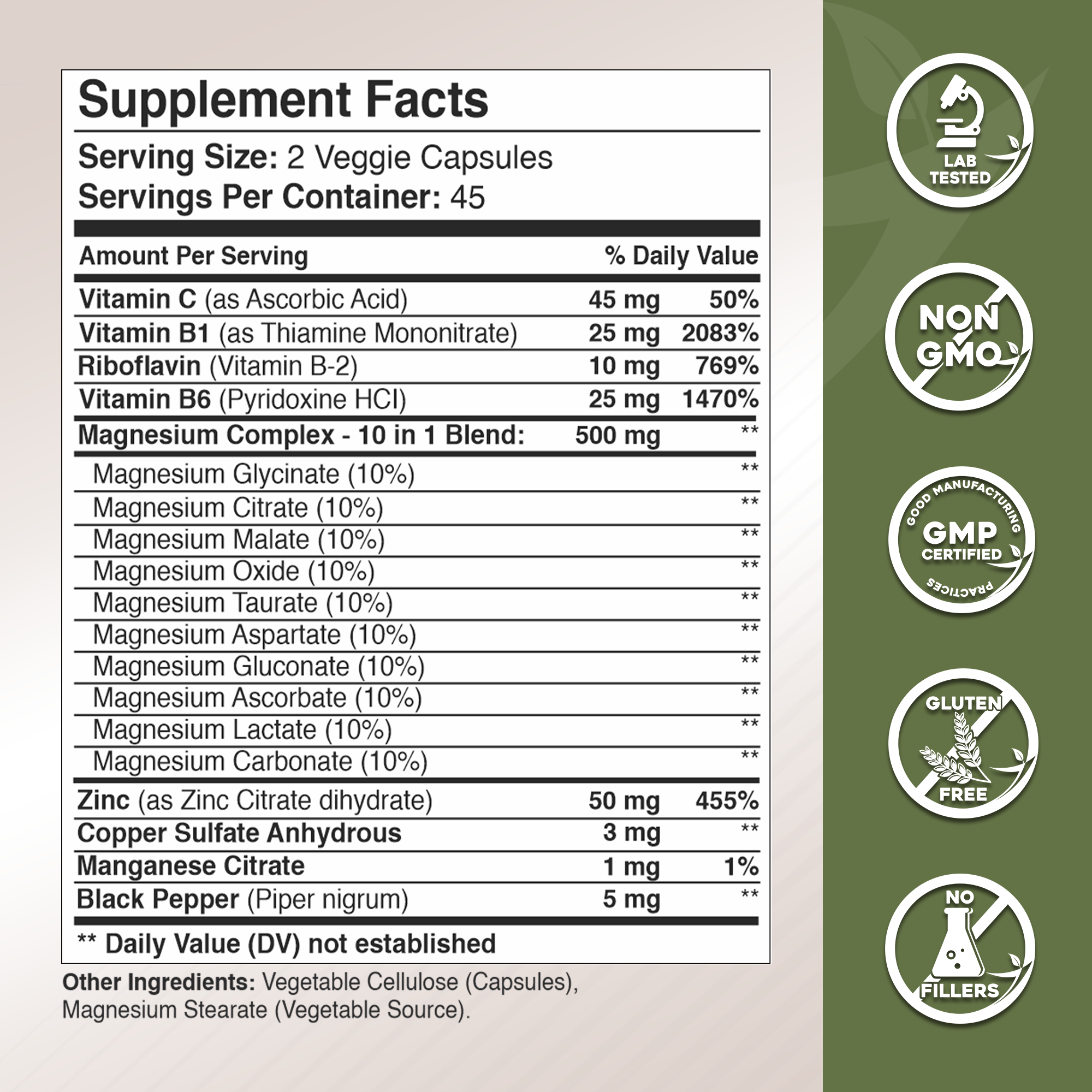 Magnesium Complex 10-in-1 GADE NUTRITION