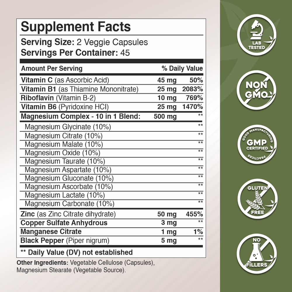 Magnesium Complex 10-in-1 GADE NUTRITION