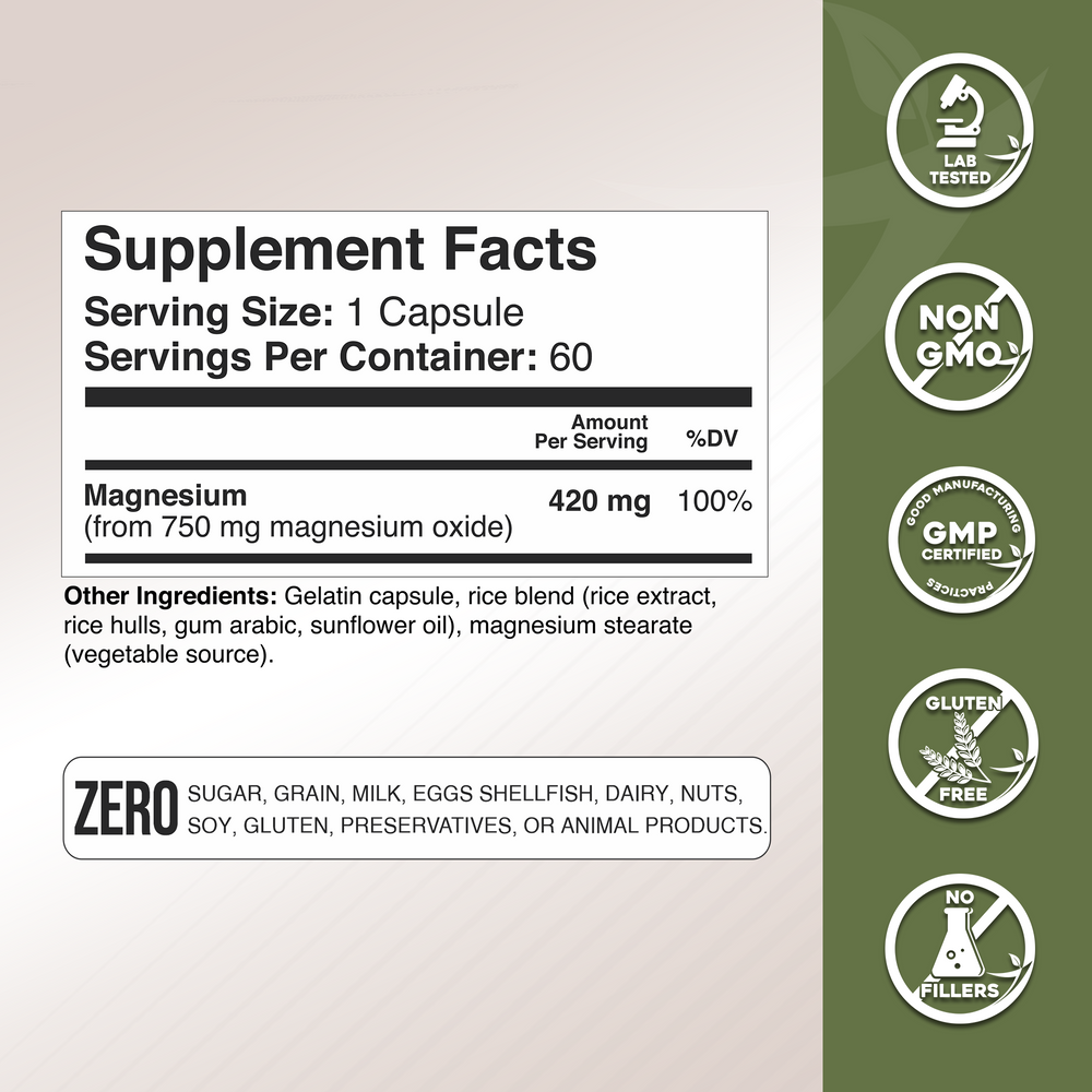 Magnesium Oxide Gade Nutrition