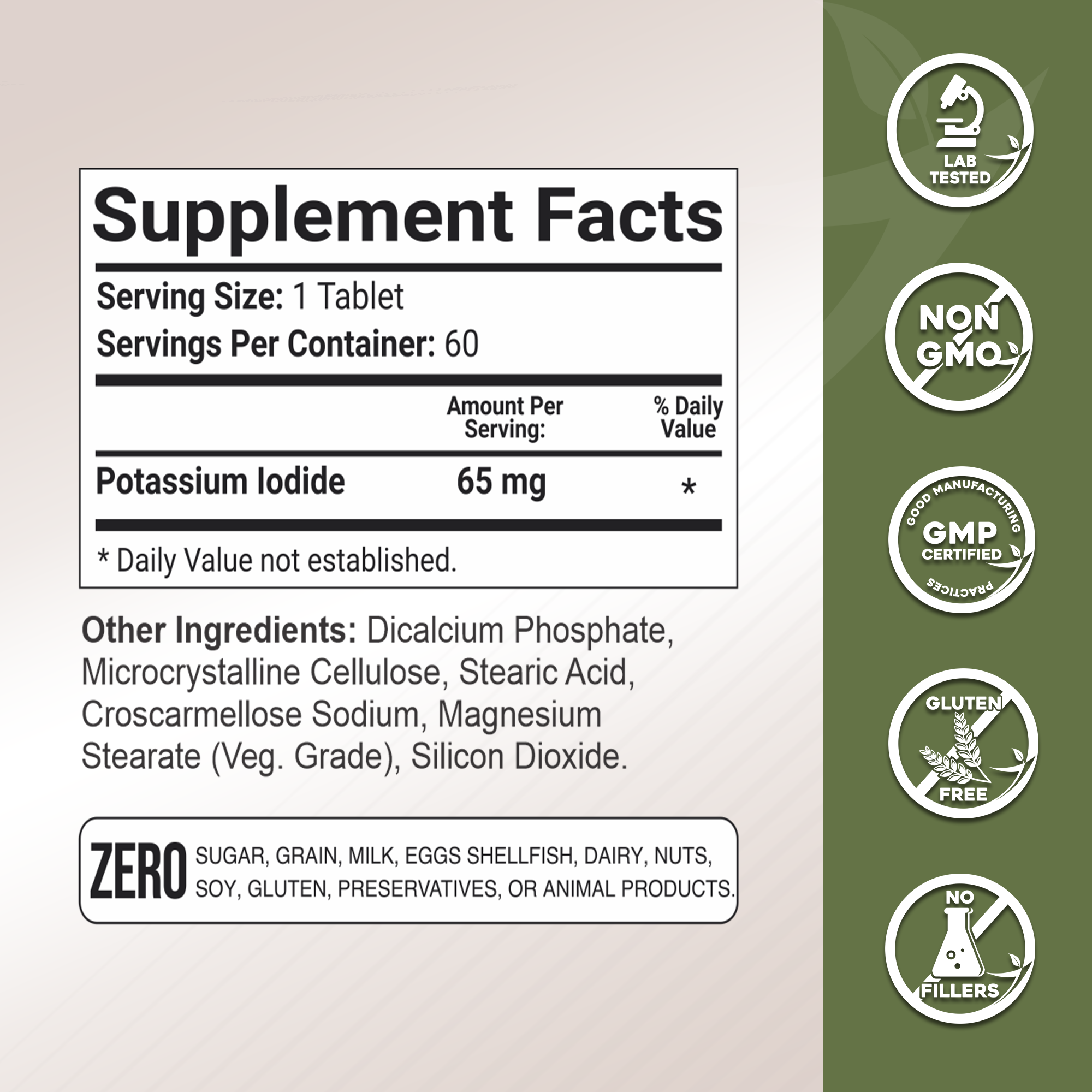 Potassium Iodide - Exp March 2029 GADE NUTRITION