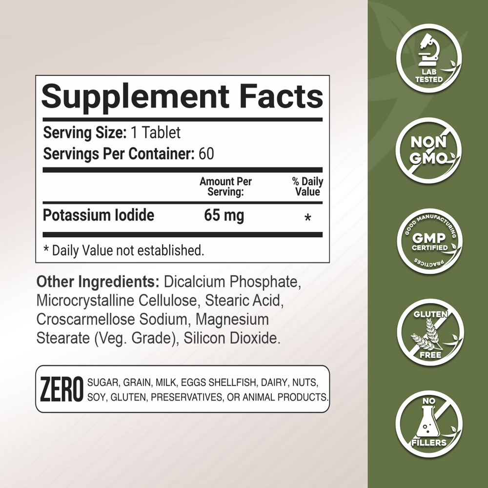 Potassium Iodide - Exp March 2029 GADE NUTRITION