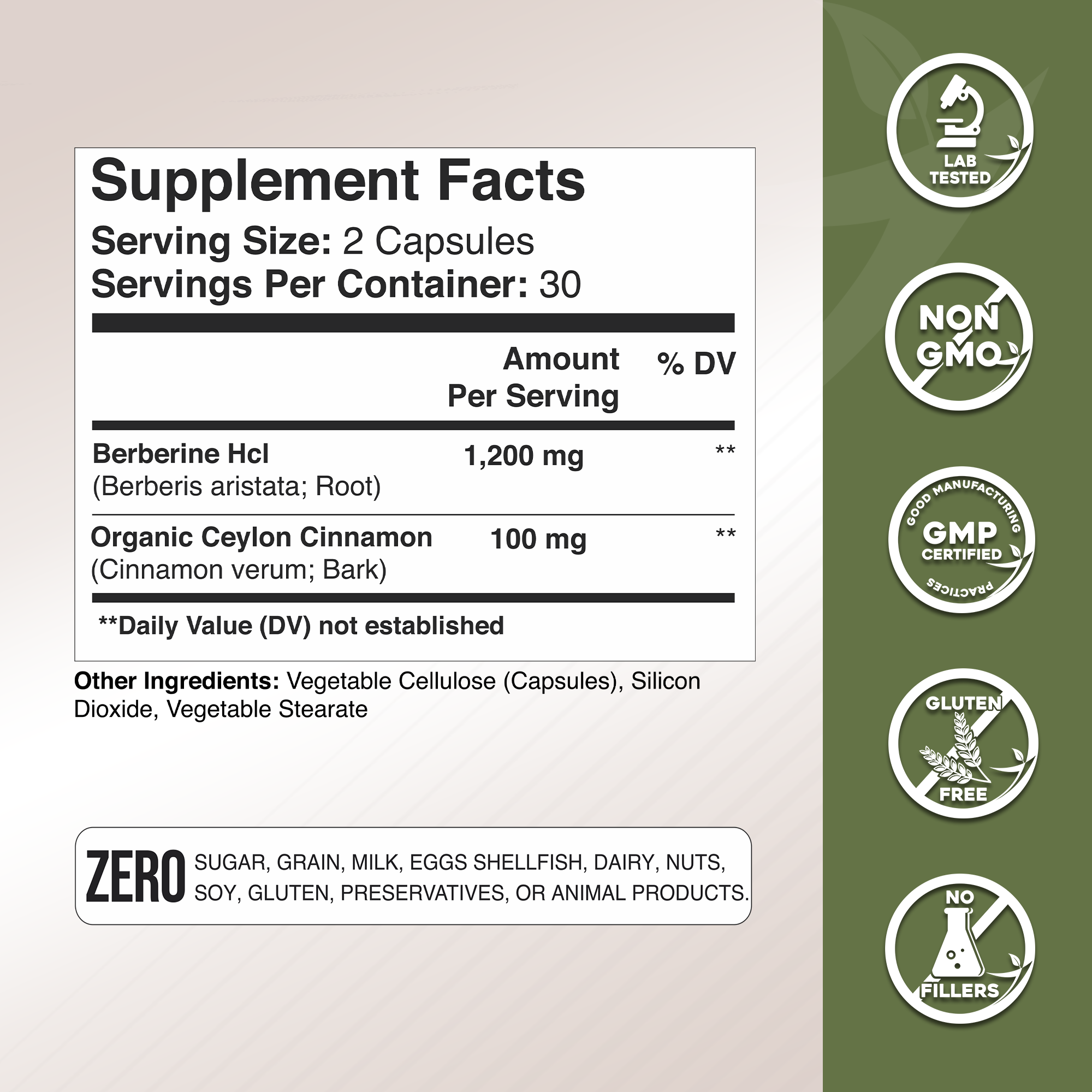 Berberine with Ceylon Cinnamon Gade Nutrition