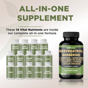 Resveratrol + Berberine 14-in-1 - Gade Nutrition