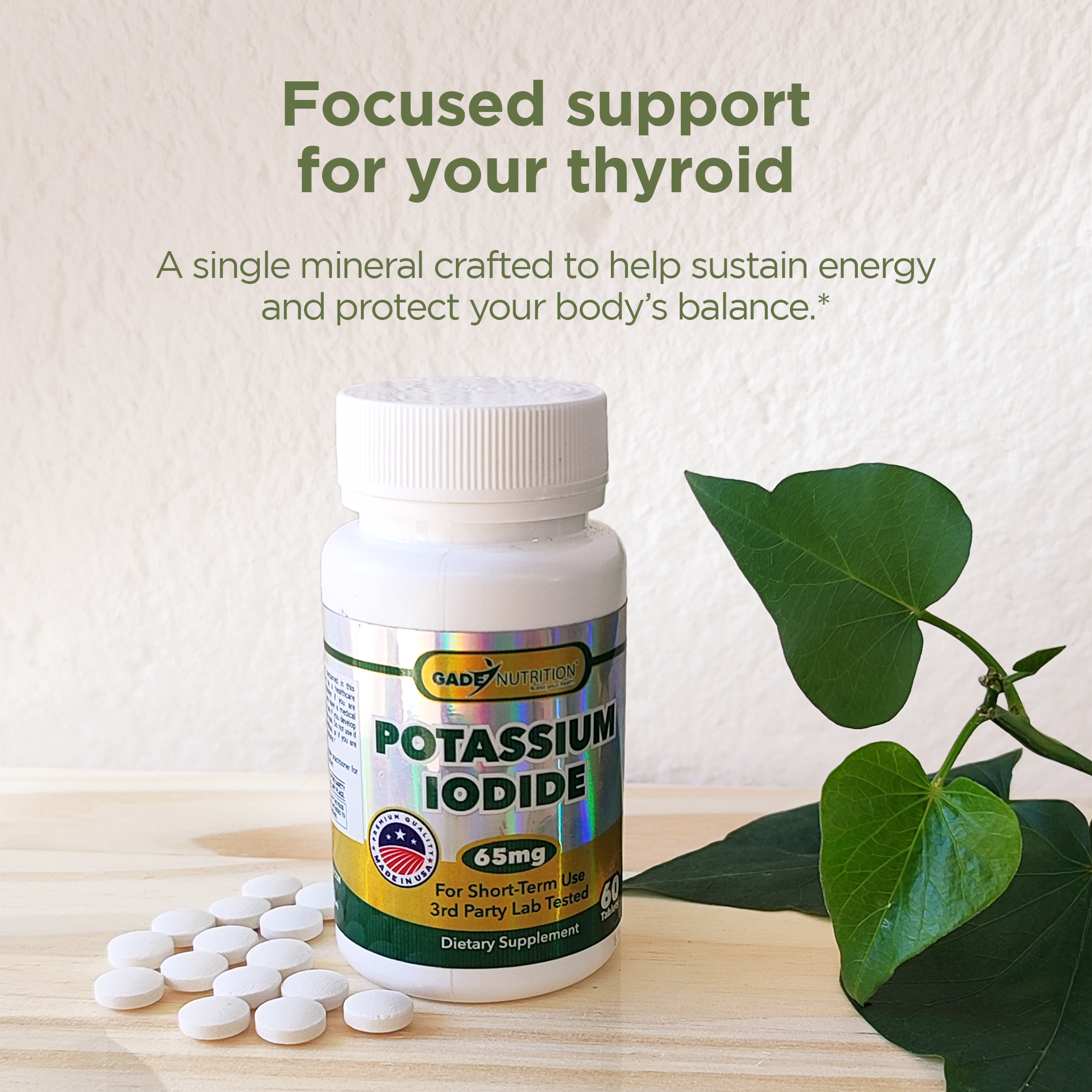 Potassium Iodide - Exp March 2029 GADE NUTRITION