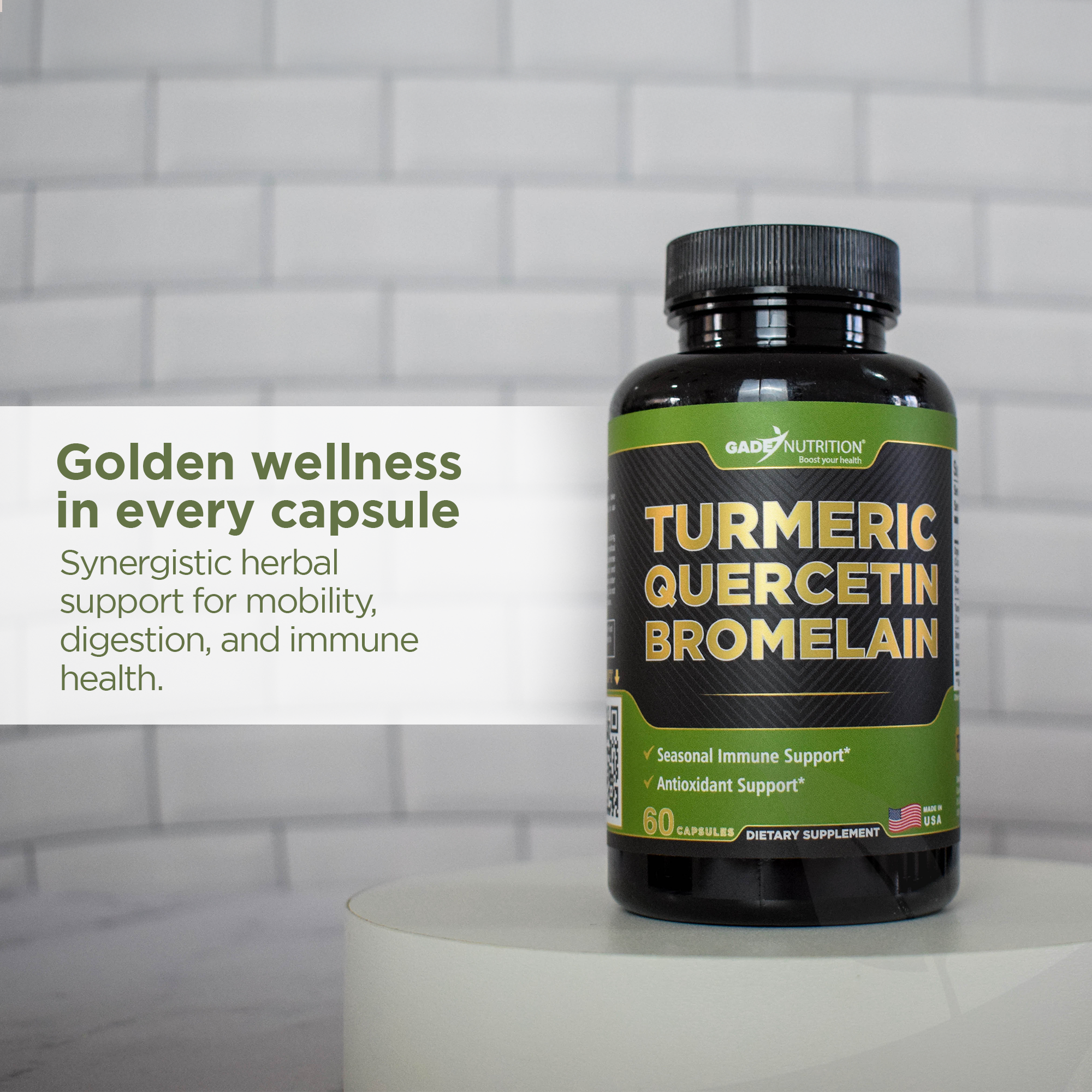 Turmeric with Quercetin & Bromelain Gade Nutrition