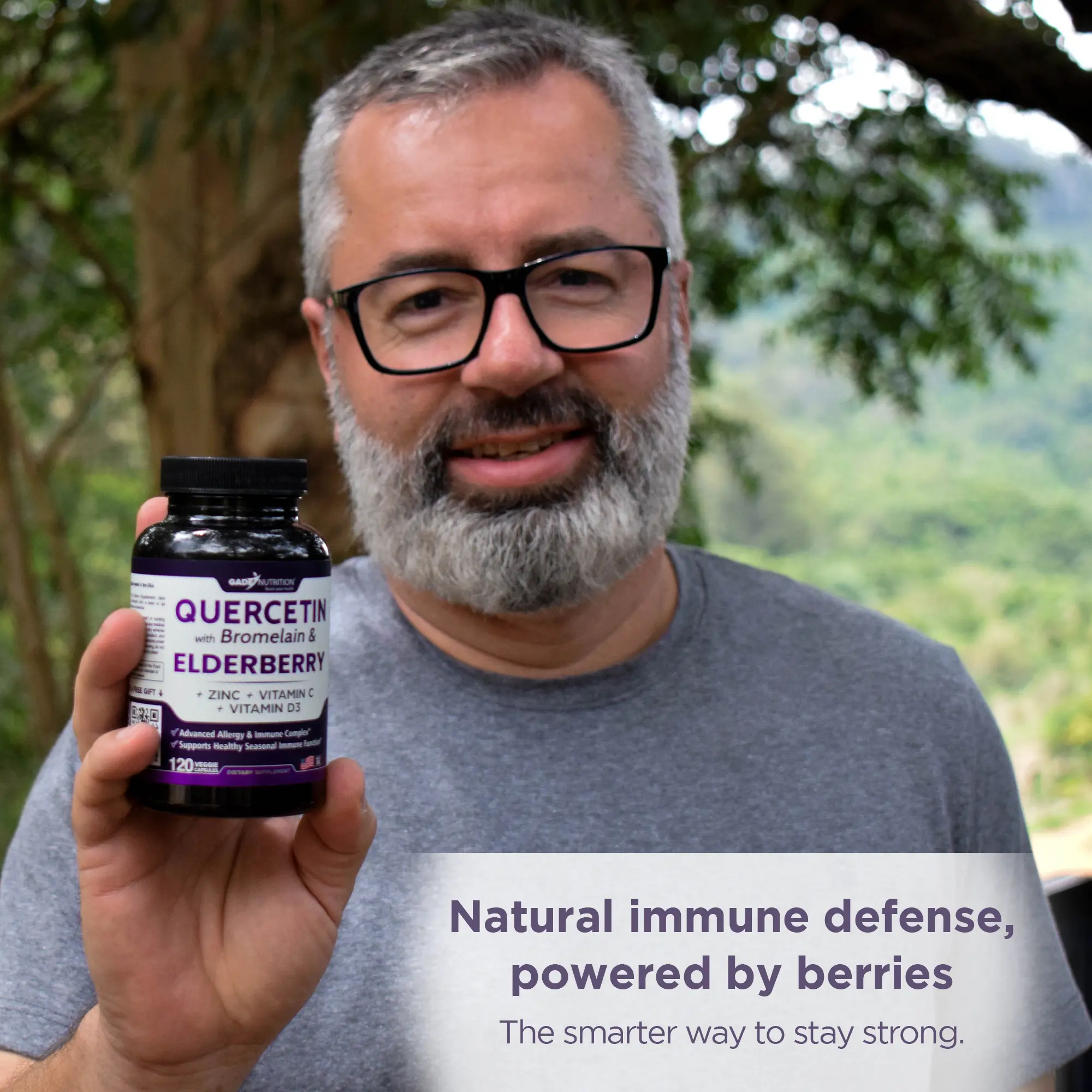 Quercetin with Bromelain & Elderberry + Vitamin C, D3 and Zinc GADE NUTRITION