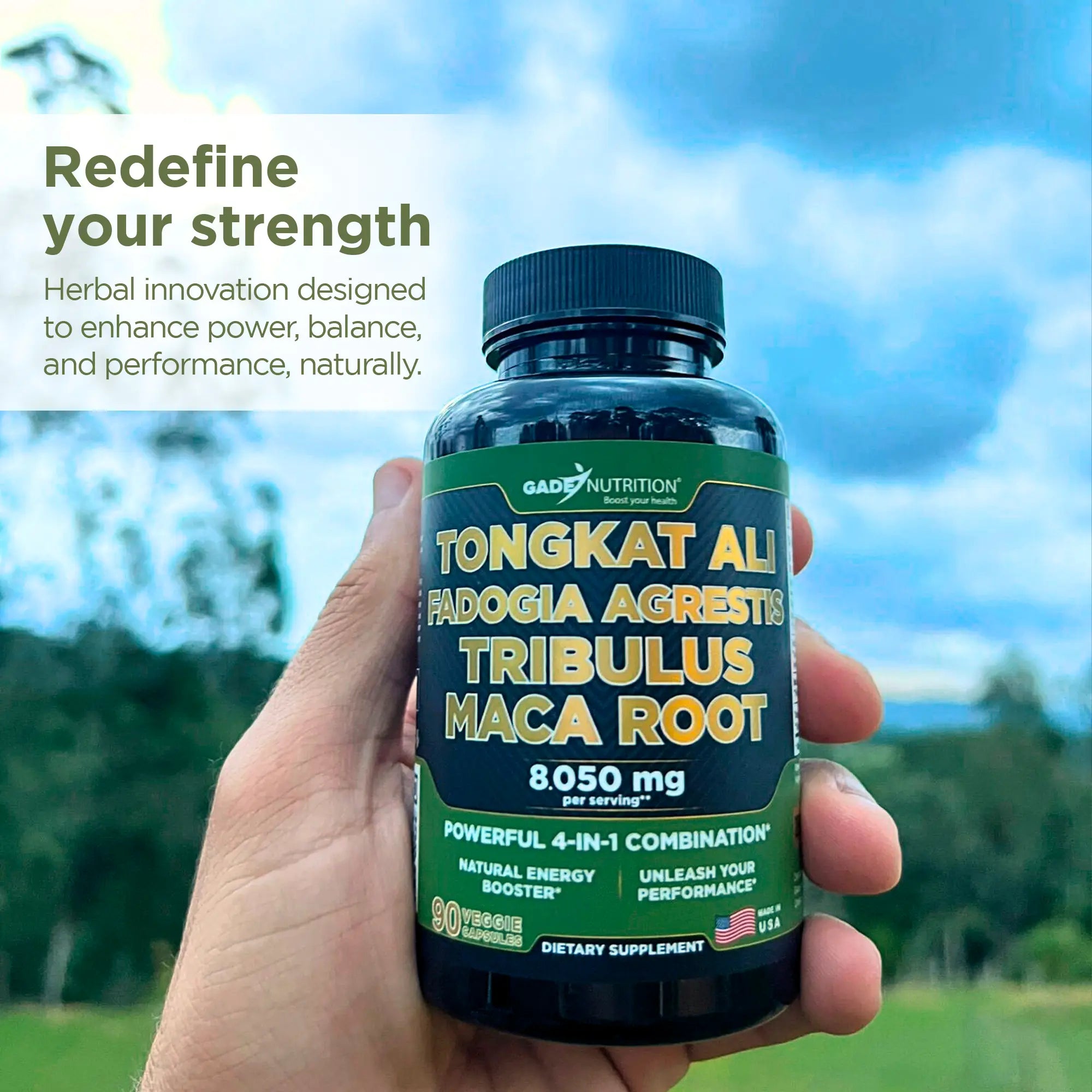 Tongkat, Fadogia Agrestis, Tribulus and Maca Root GADE NUTRITION