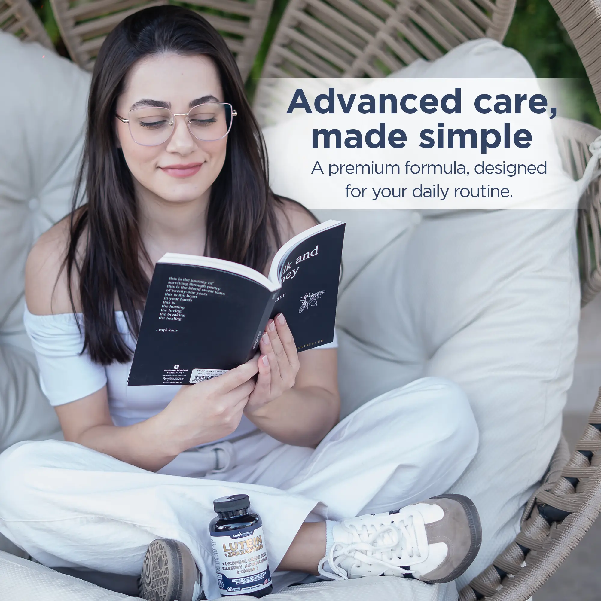 Lutein with Zeaxanthin, Lycopene, Grape Seed, Astaxanthin and more GADE NUTRITION