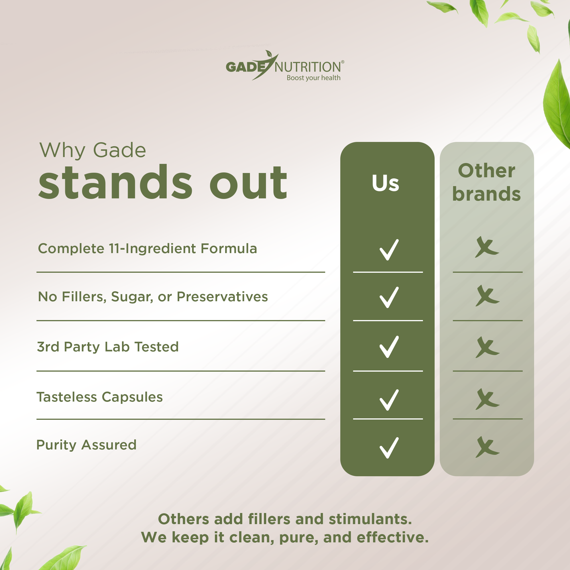 Alpha GPC Blend with Ginkgo Biloba, Ginseng, B12, MCT, Bacopa and More GADE NUTRITION