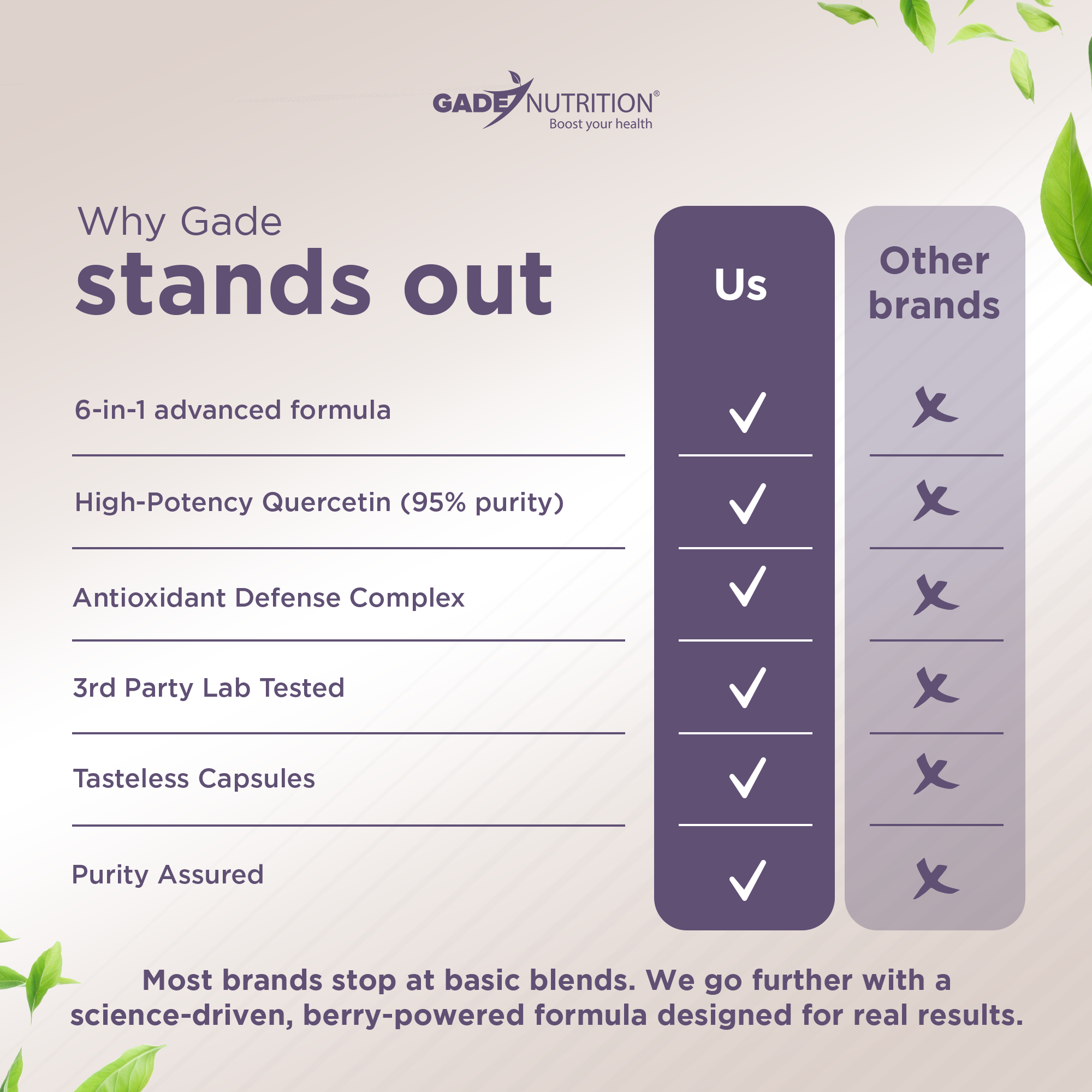 Quercetin with Bromelain & Elderberry + Vitamin C, D3 and Zinc GADE NUTRITION