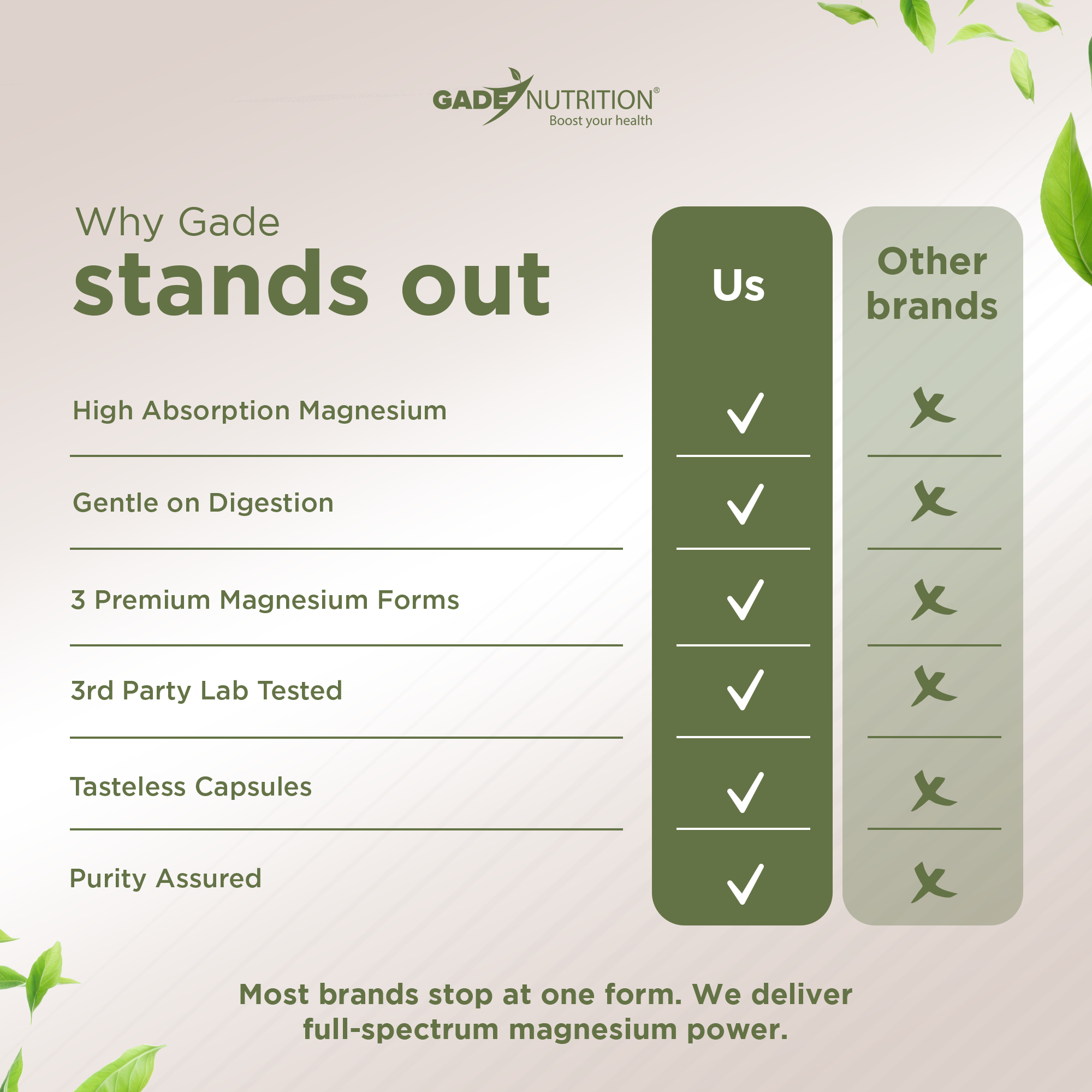 Magnesium Triple Complex (Taurate + Glycinate + Malate) Gade Nutrition