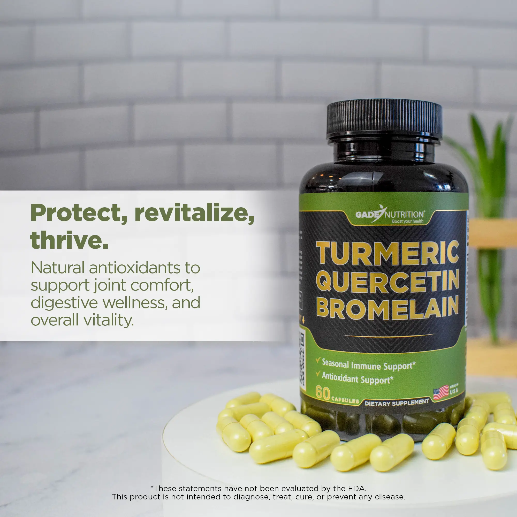 Turmeric with Quercetin & Bromelain Gade Nutrition