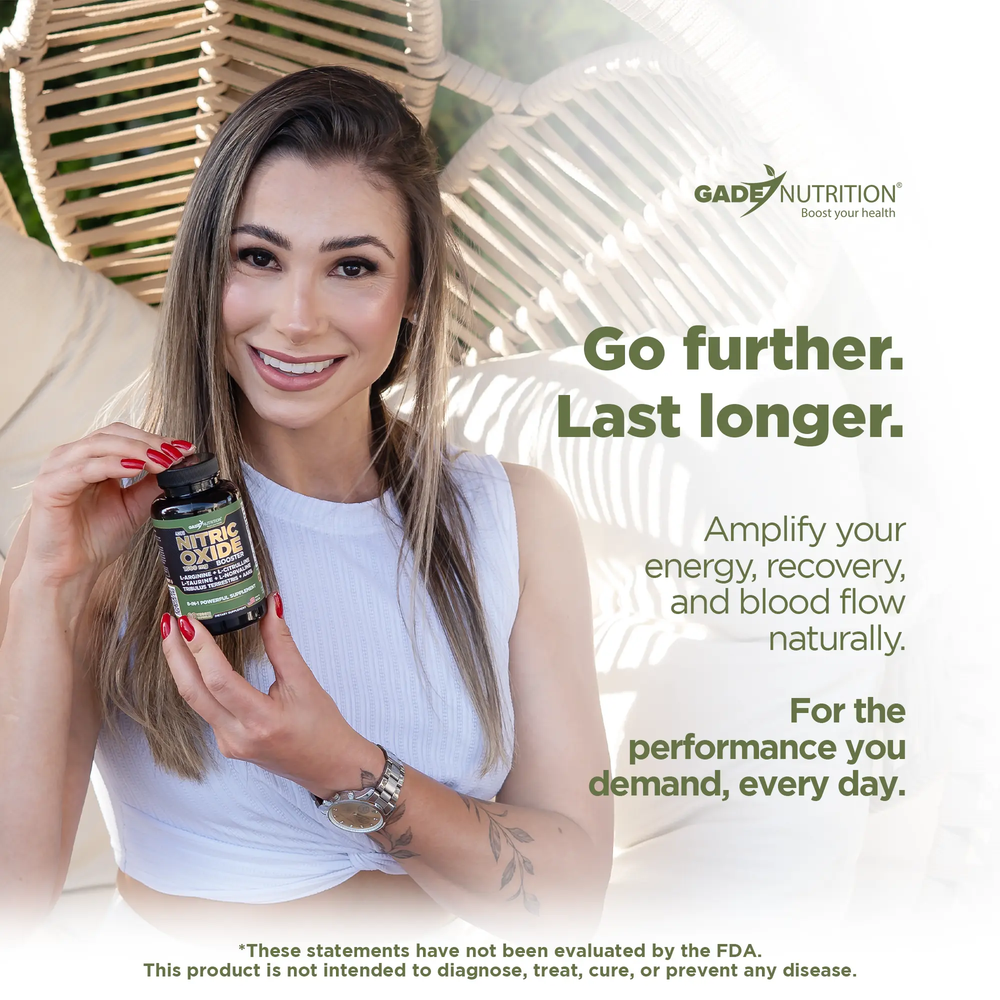 Nitric Oxide Booster with L-Arginine and L-Citrulline and More GADE NUTRITION