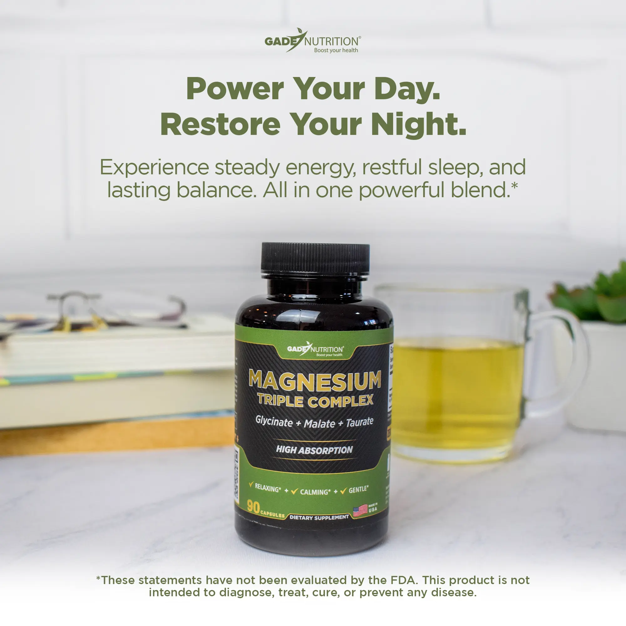 Magnesium Triple Complex (Taurate + Glycinate + Malate) Gade Nutrition