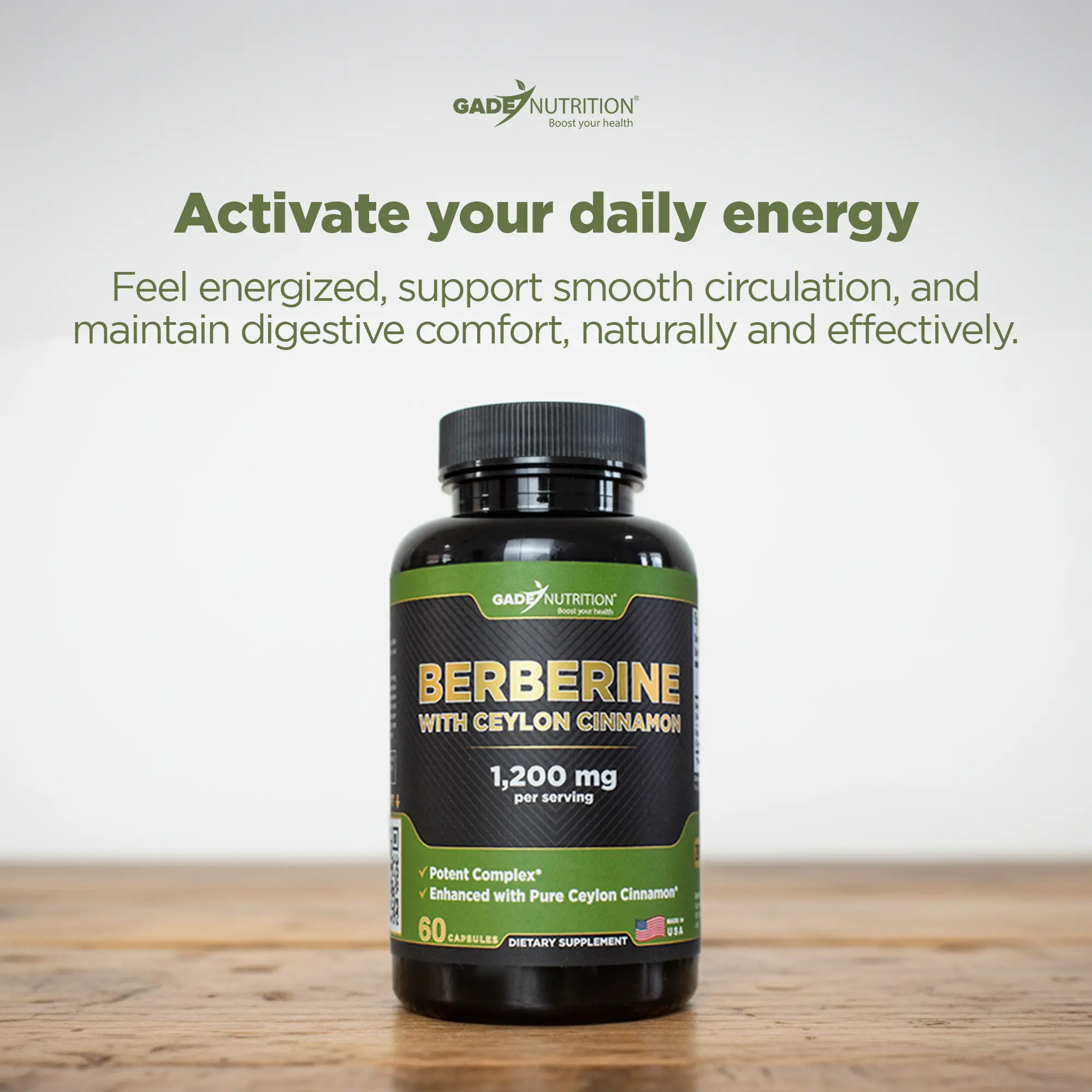 Berberine with Ceylon Cinnamon Gade Nutrition