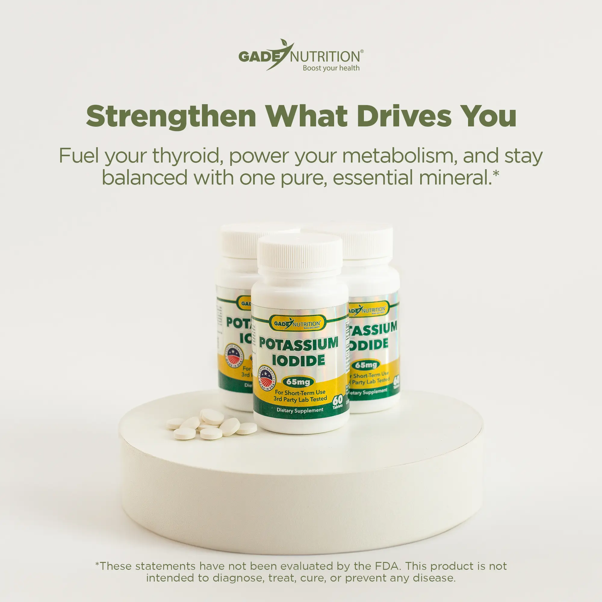 Potassium Iodide - Exp March 2029 GADE NUTRITION