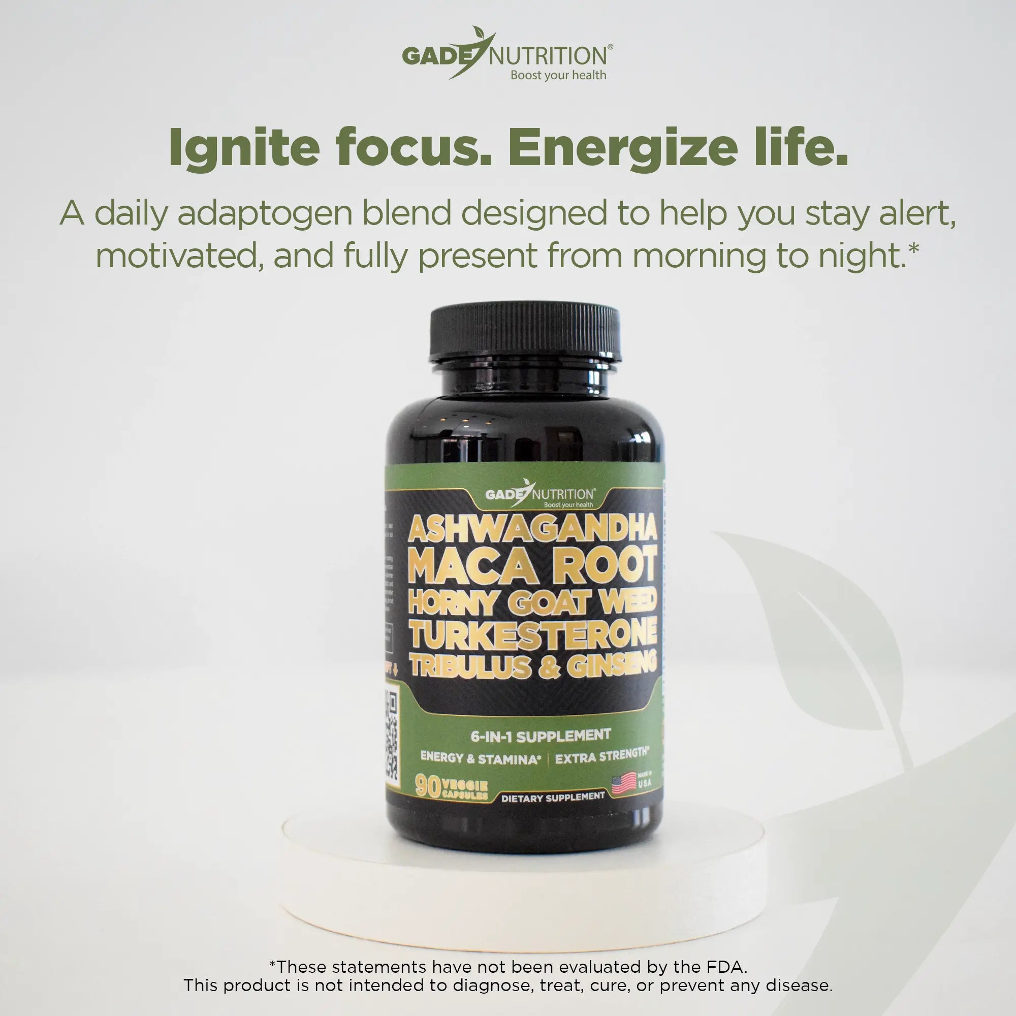 Ashwagandha 6-in-1 with Maca, Turkesterone, Tribulus, Ginseng & More