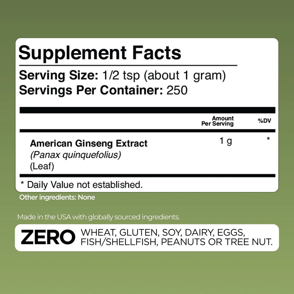 American Ginseng Extract Gade Nutrition