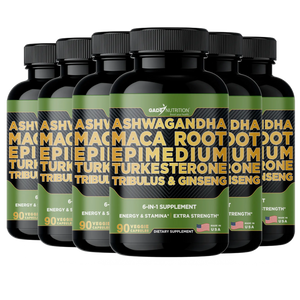 Ashwagandha 6-in-1 with Maca, Turkesterone, Tribulus, Ginseng & More GADE NUTRITION