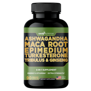 Ashwagandha 6-in-1 with Maca, Turkesterone, Tribulus, Ginseng & More GADE NUTRITION
