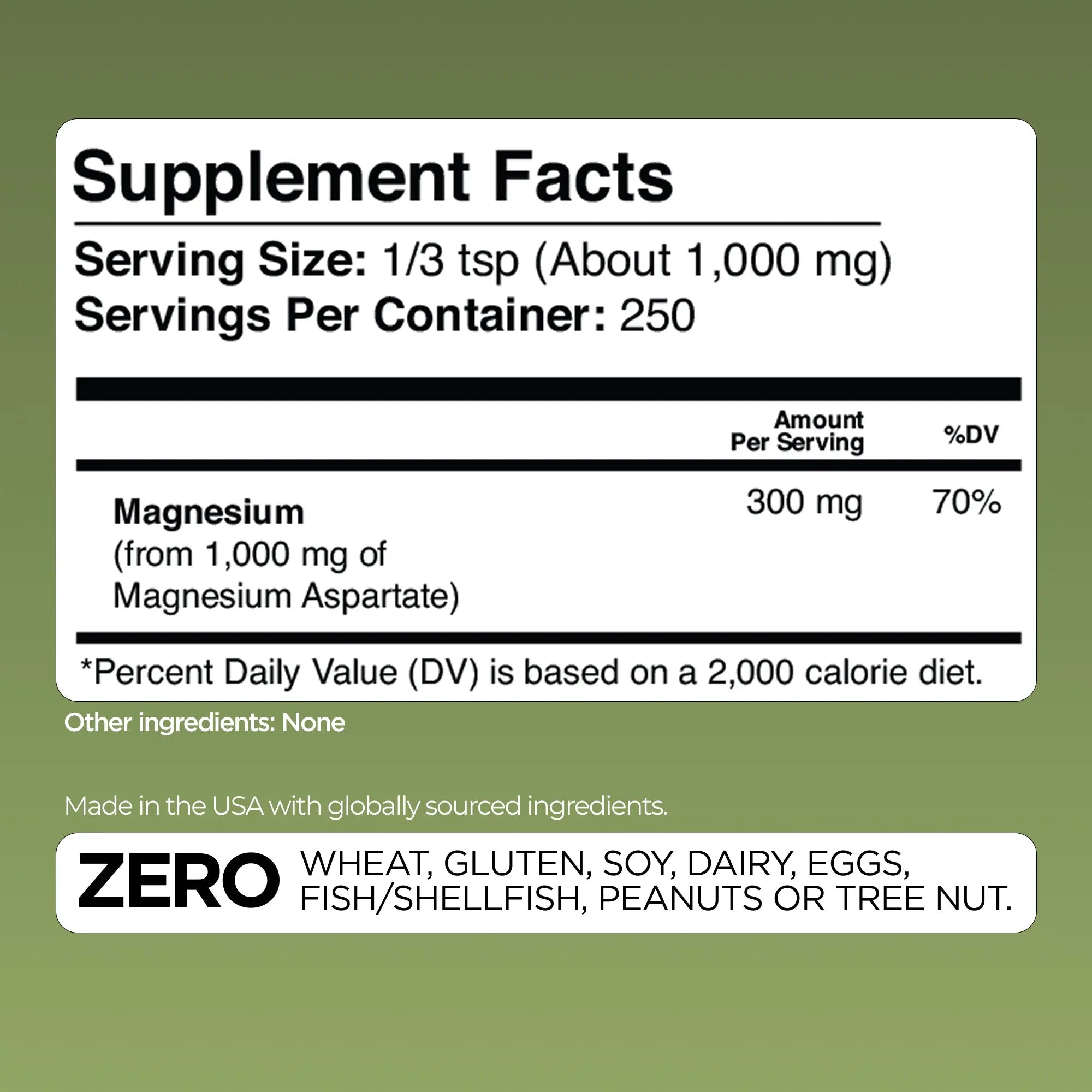 Magnesium Aspartate Gade Nutrition