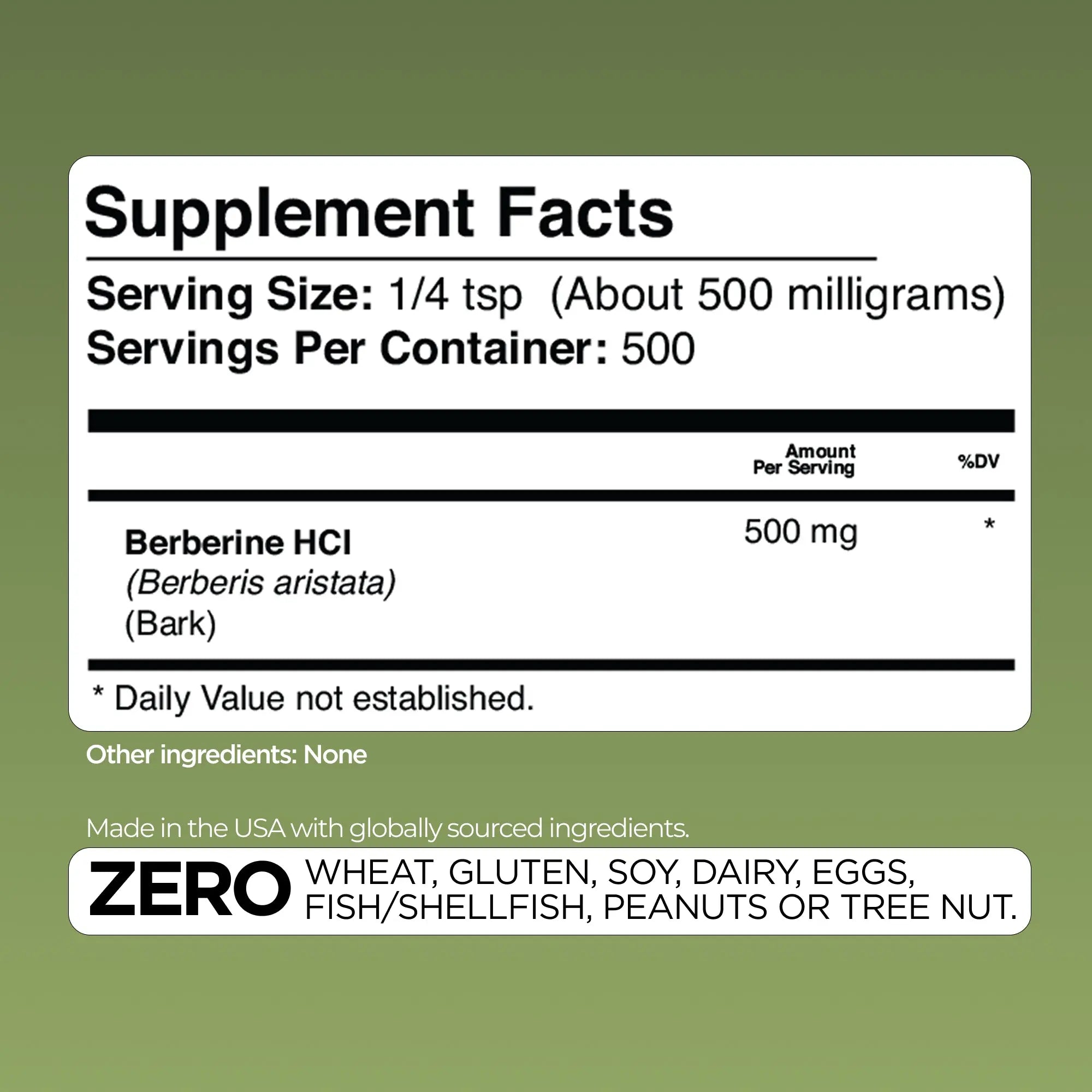 Berberine HCl Gade Nutrition