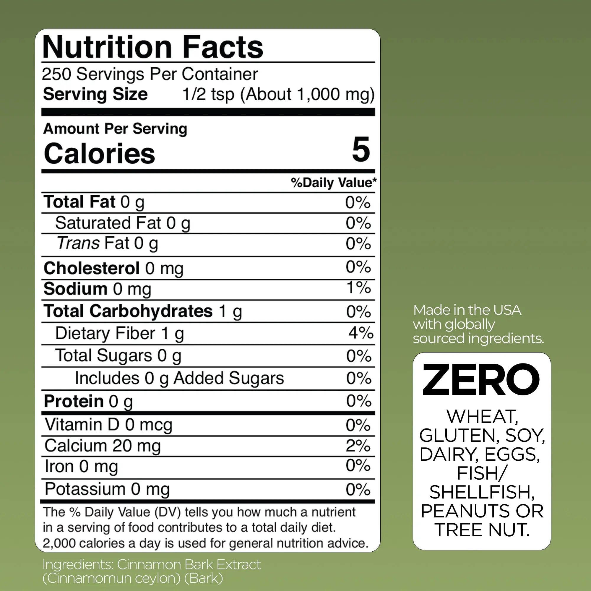 Ceylon Cinnamon Gade Nutrition