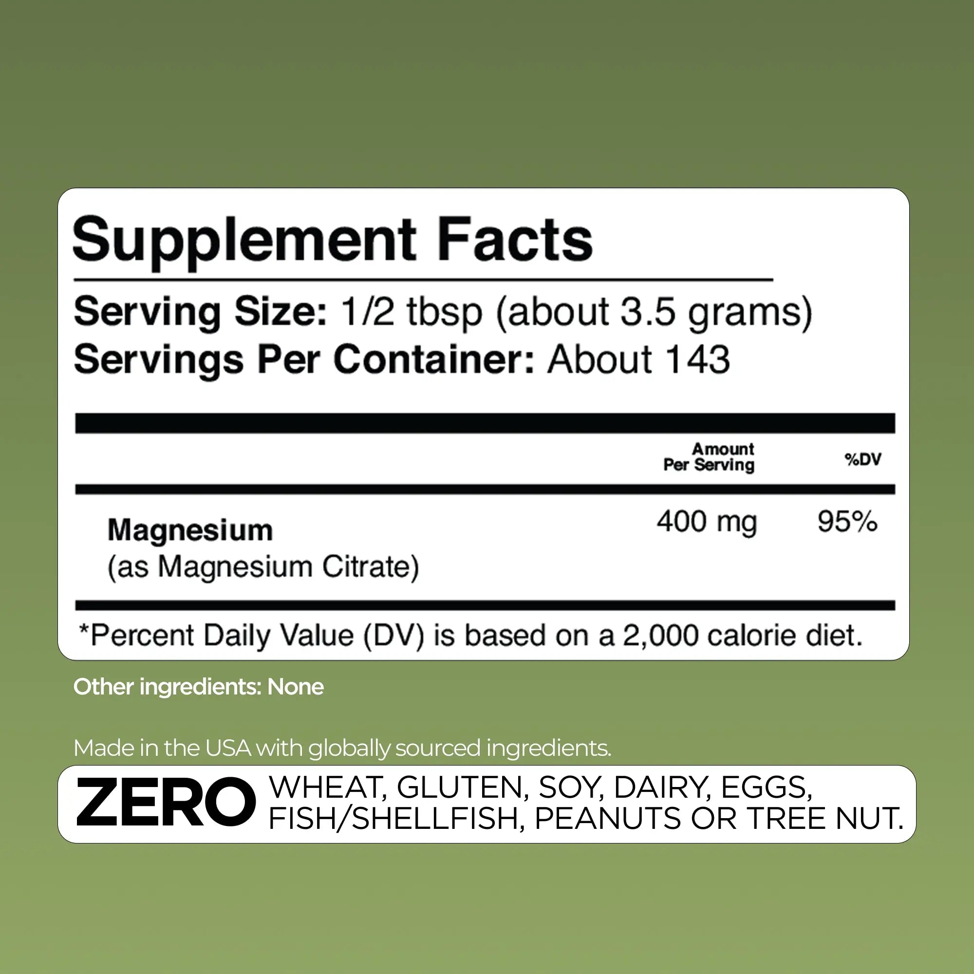 Magnesium Citrate Gade Nutrition